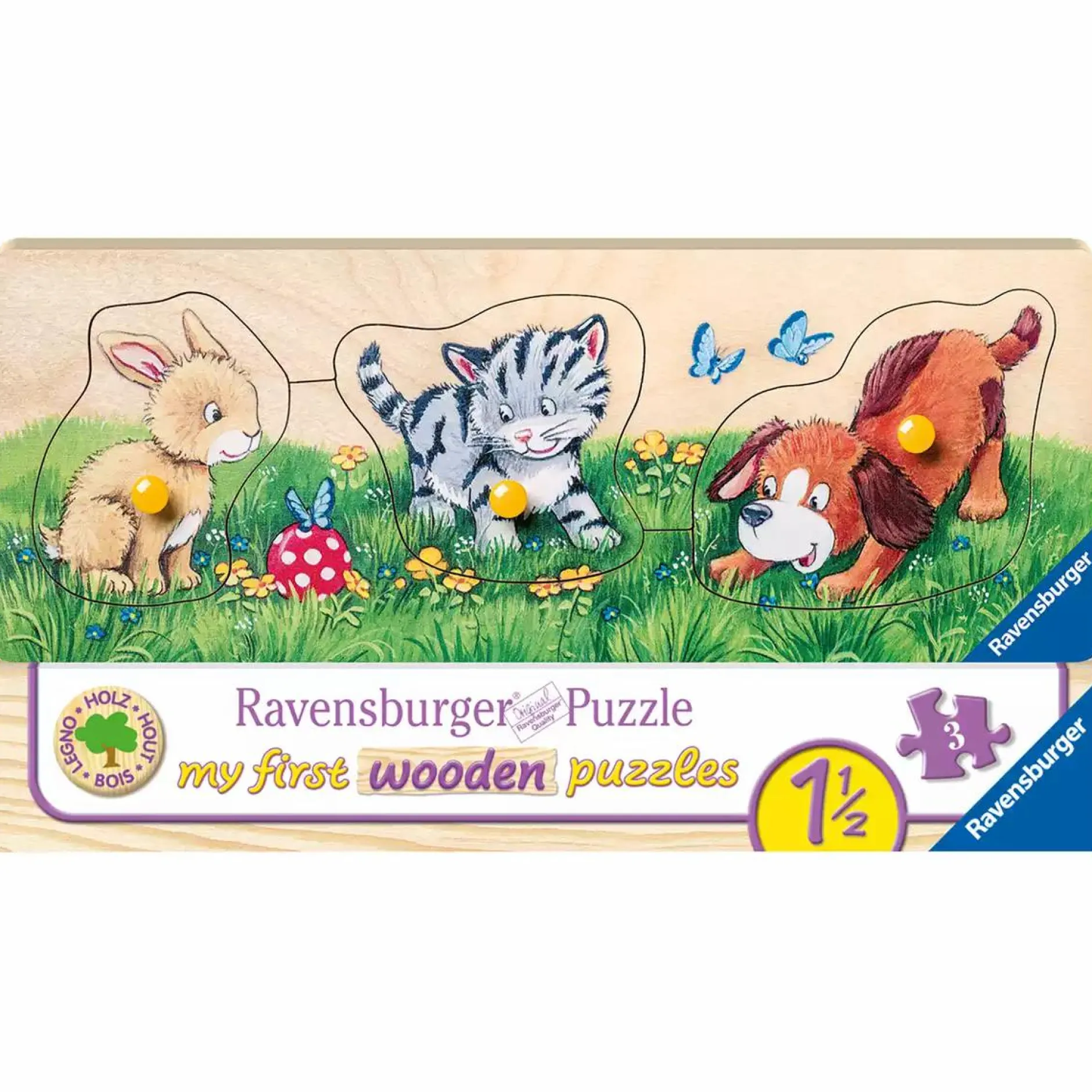 Ravensburger Kinderpuzzle Niedliche Tierkinder*Kinder Lernspielzeug|Holzspielzeug