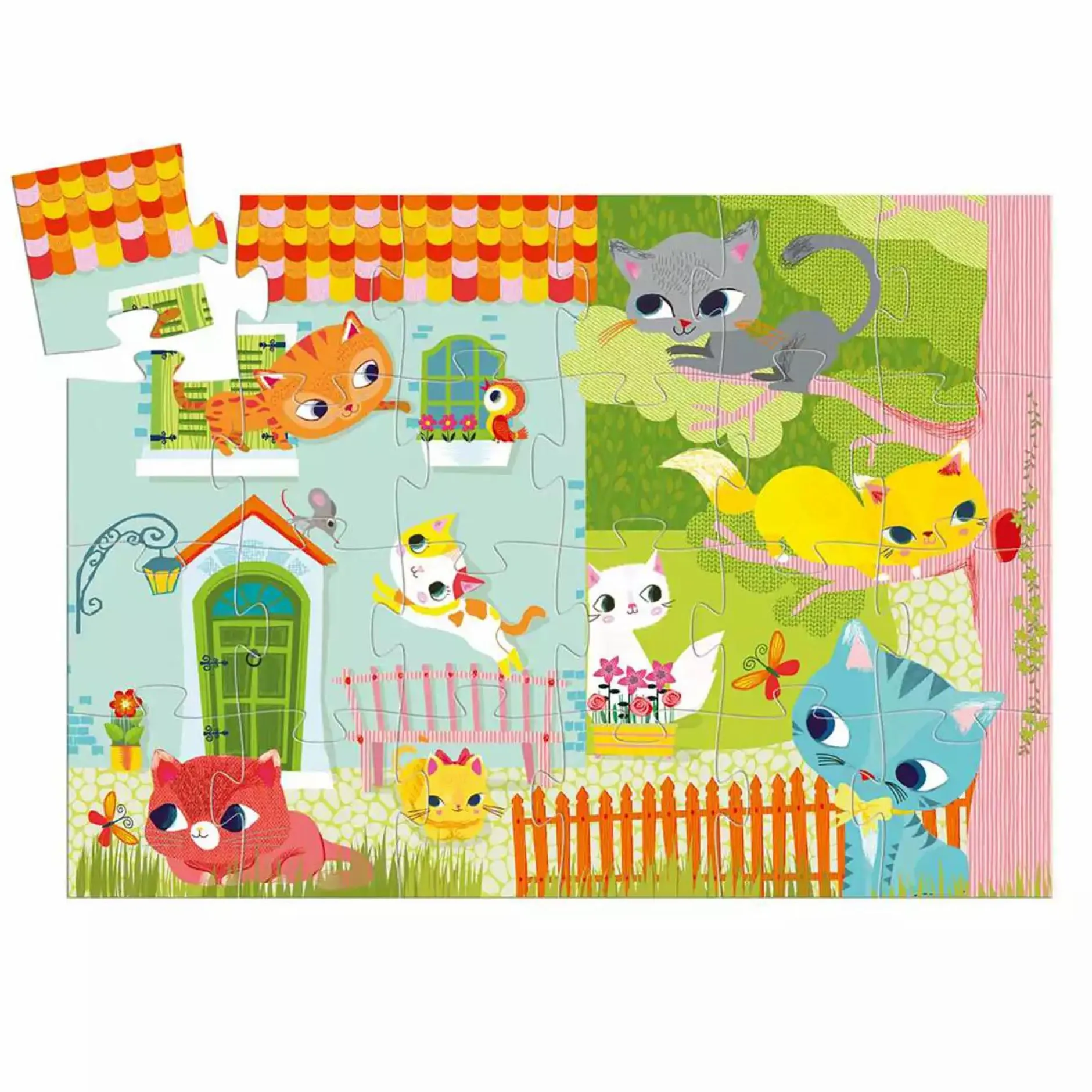 DJECO Kinderpuzzle Pachat and his friends*Kinder Lernspielzeug|Spielzeug Ab 3 Jahren