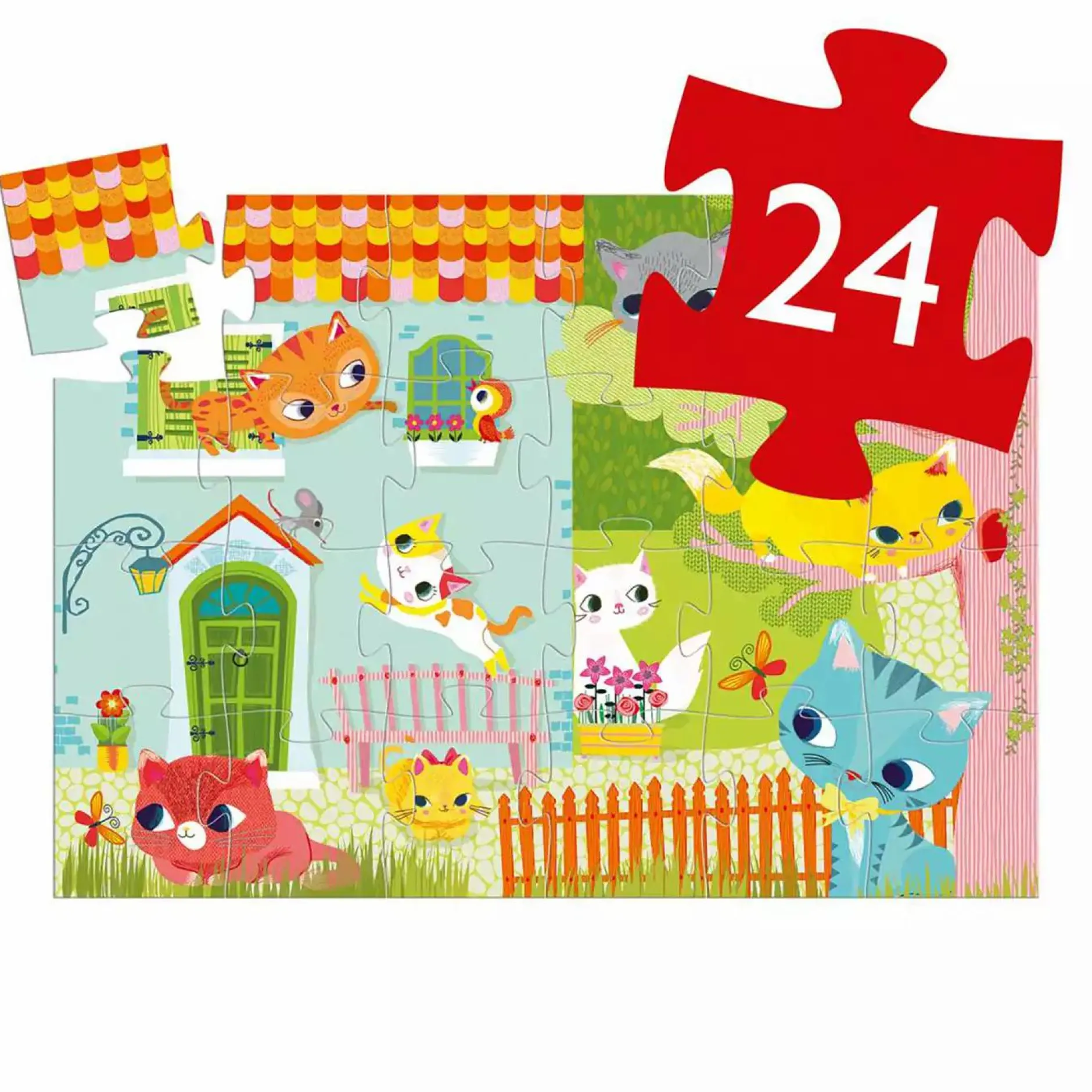 DJECO Kinderpuzzle Pachat and his friends*Kinder Lernspielzeug|Spielzeug Ab 3 Jahren