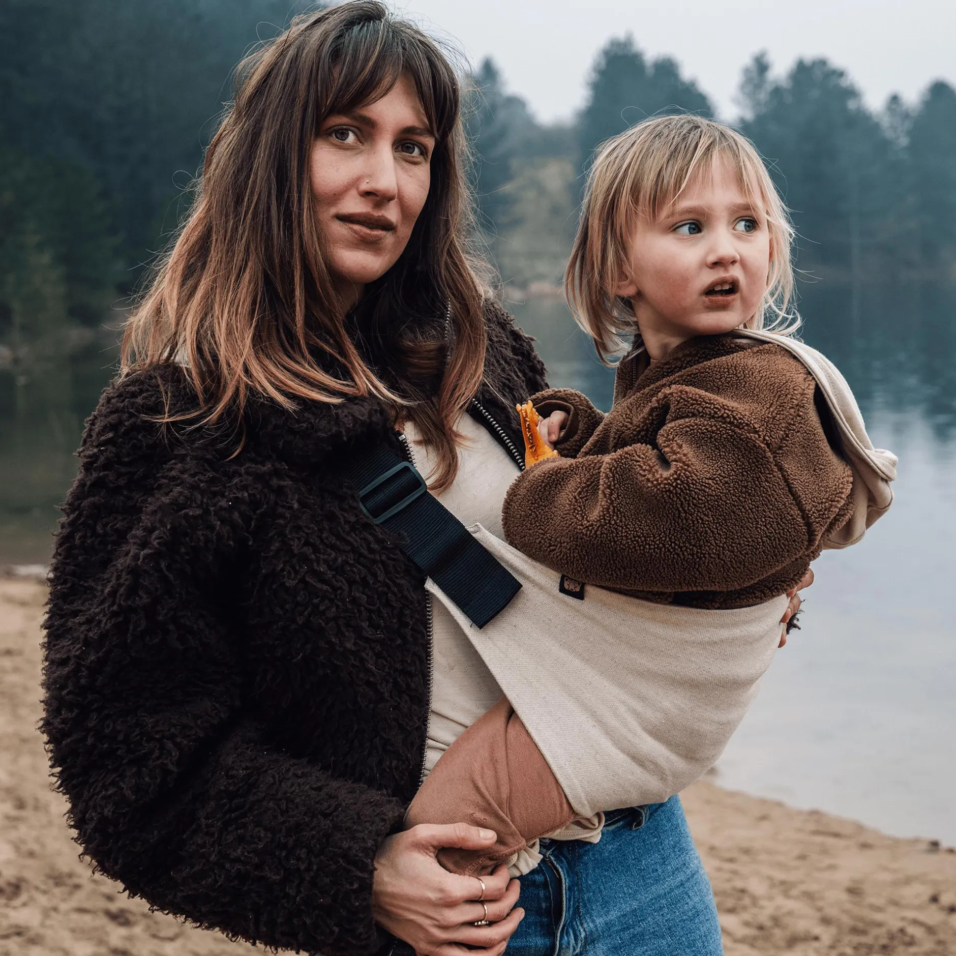WILDRIDE Kindertrage Sand Leinen* Babytragen