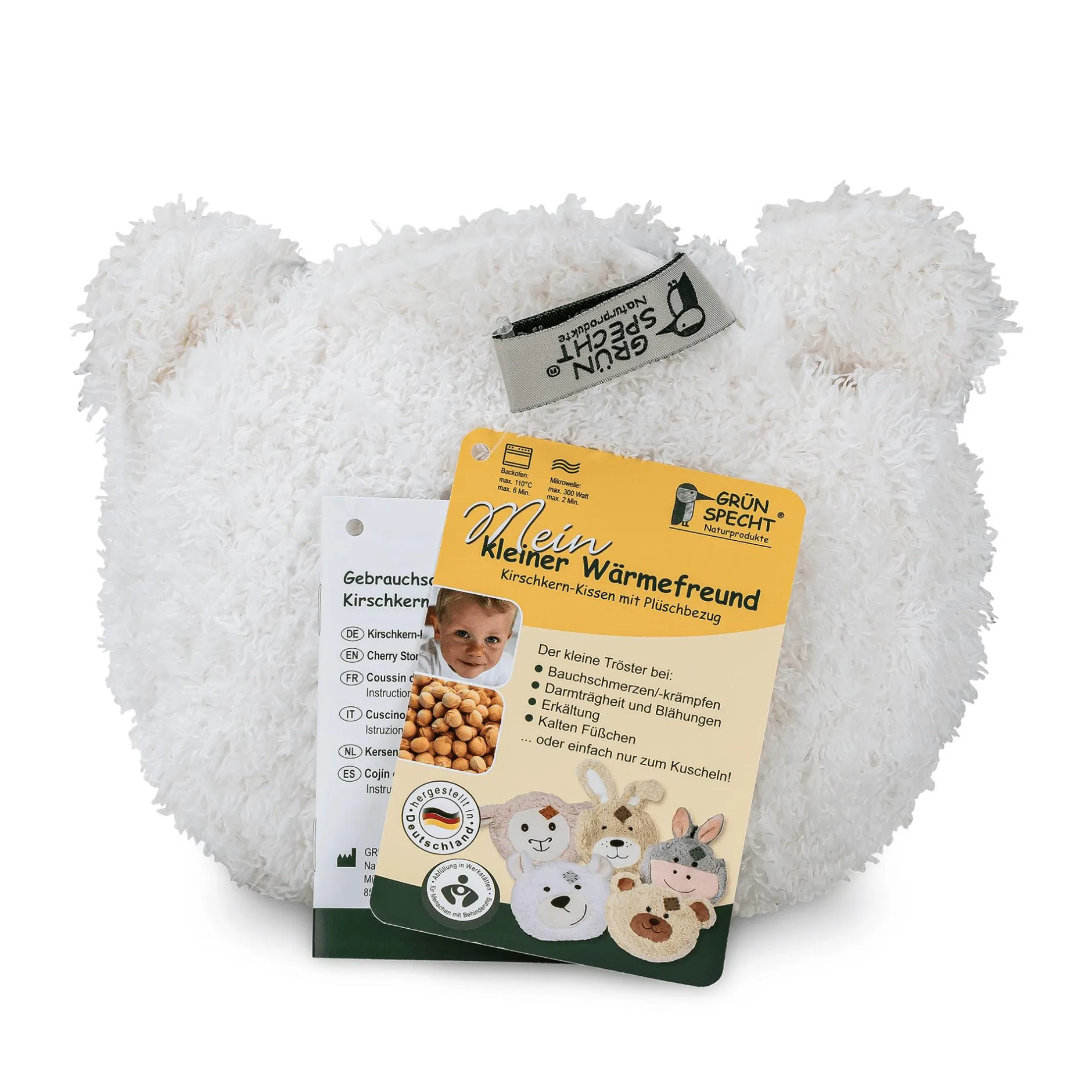GRu00dcNSPECHT Kirschkern-Kissen Mein kleiner Wärmefreund Eisbär* Hausapotheke