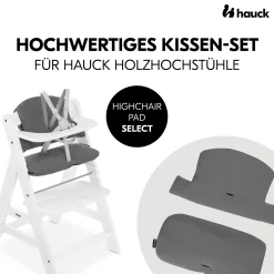 hauck Kissen-Set Dark Grey* Hochstuhl Zubehör