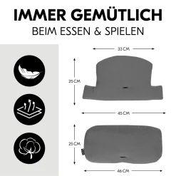 hauck Kissen-Set Dark Grey* Hochstuhl Zubehör