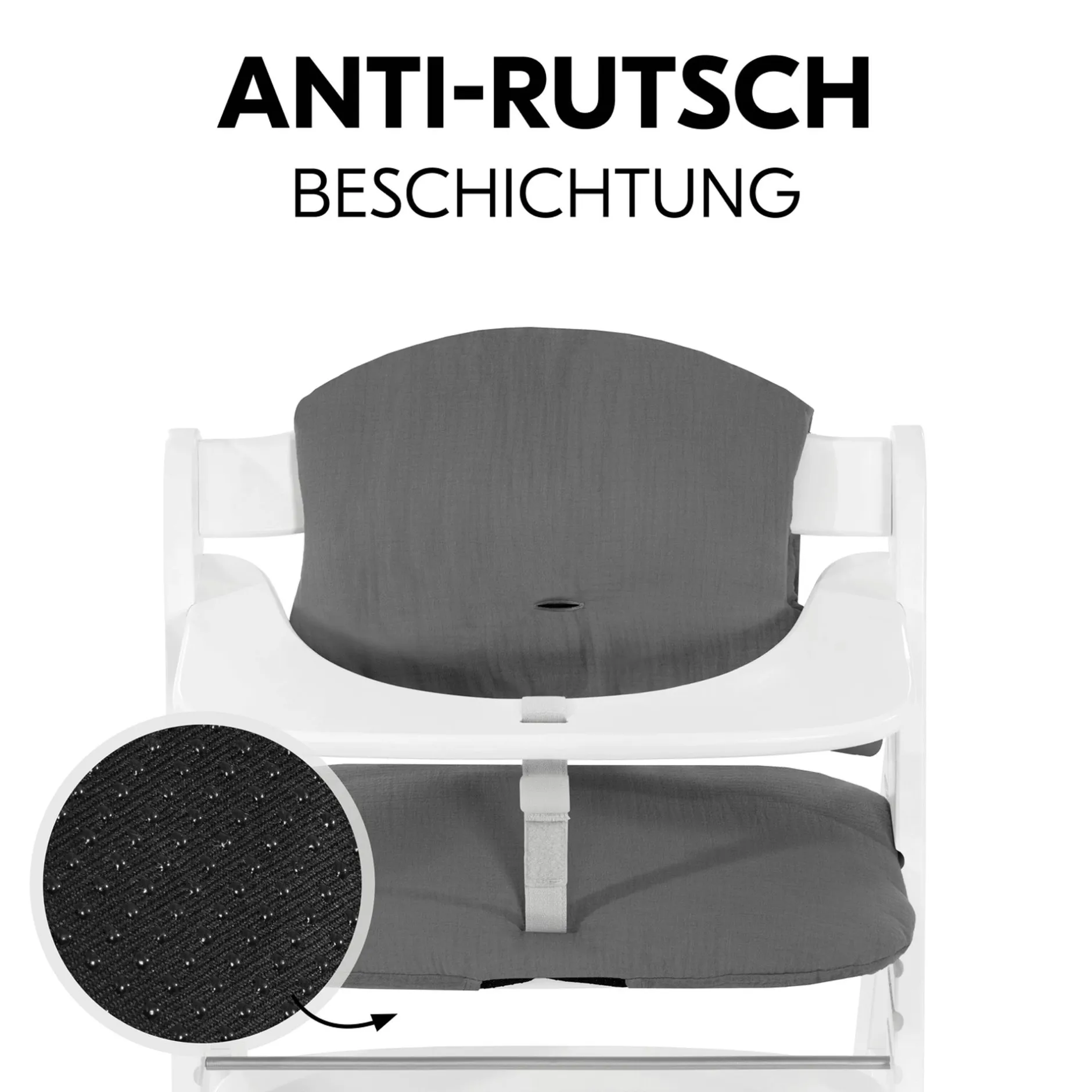 hauck Kissen-Set Dark Grey* Hochstuhl Zubehör