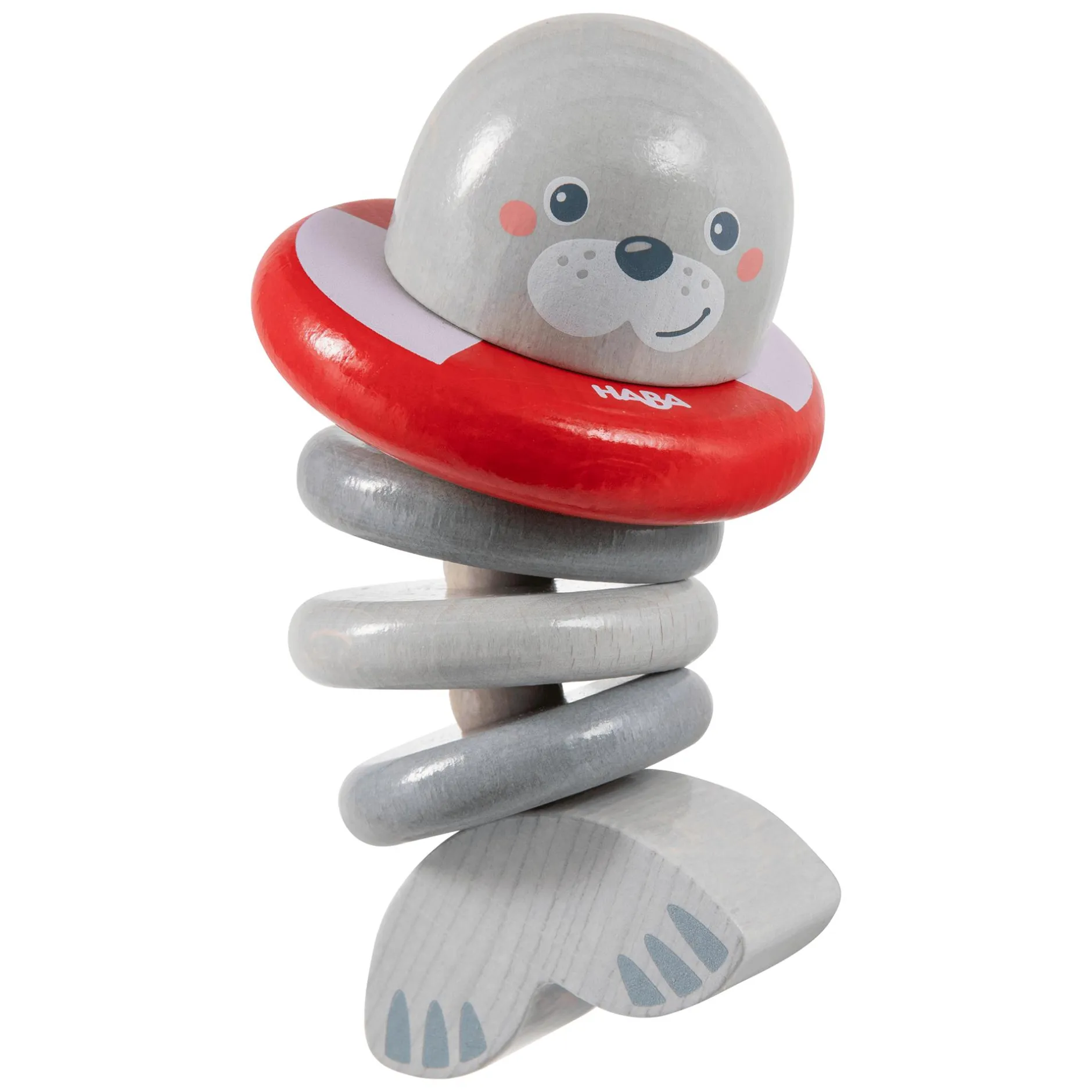 HABA Klapperfigur Robbe*Kinder Holzspielzeug|Rasseln & Greiflinge