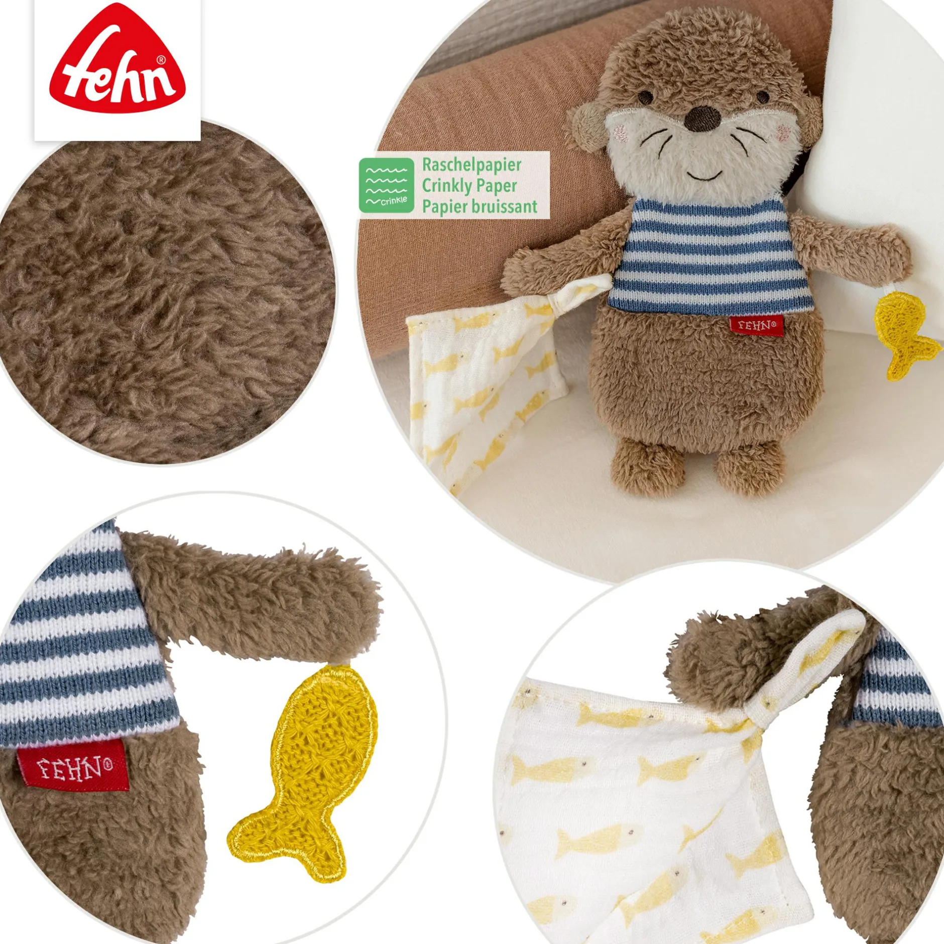 fehn Knister-Otter Theo* Knisterspielzeug & Knistertücher