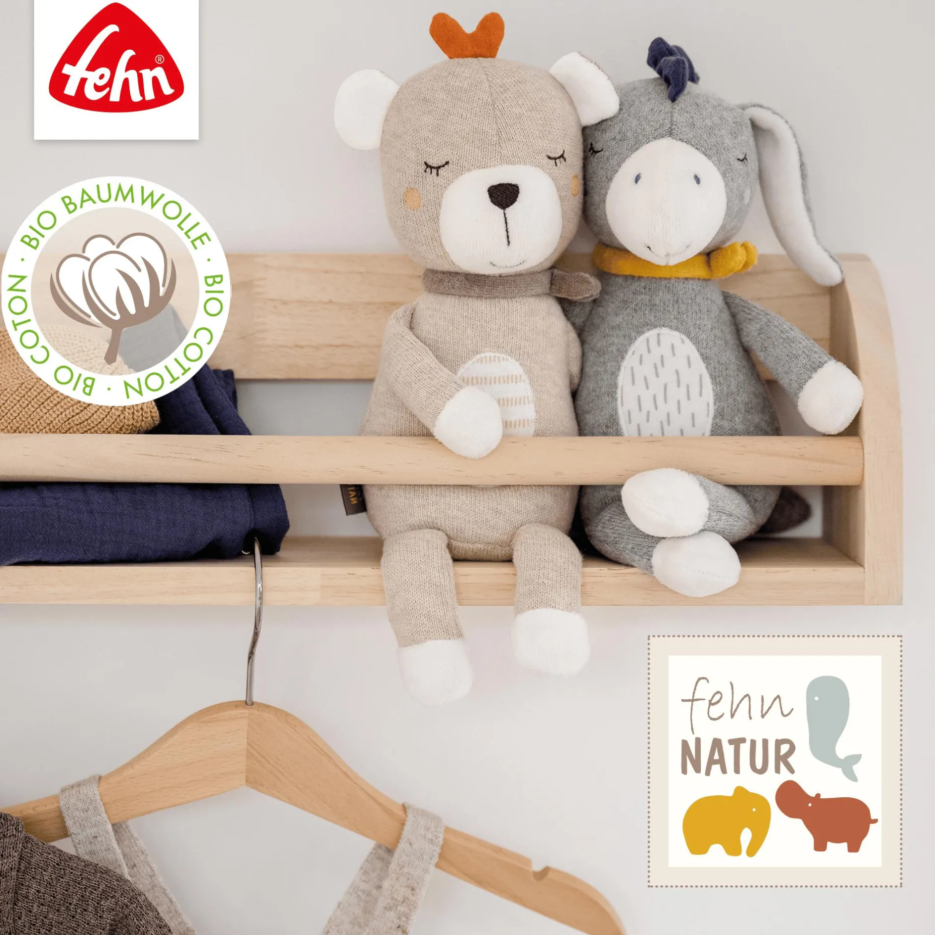 fehn Knister-Teddy* Knisterspielzeug & Knistertücher|Kuscheltiere
