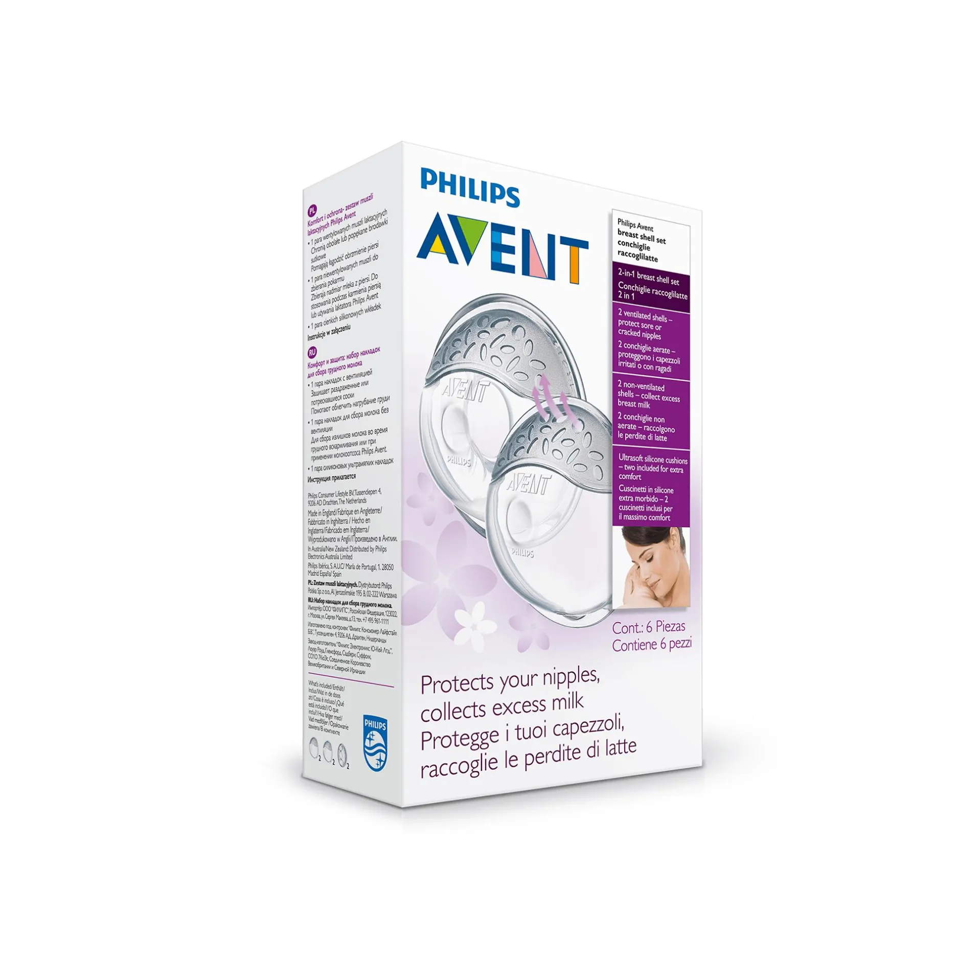 PHILIPS AVENT Komfort Brustschalen-Set SCF157/02* Stillzubehör