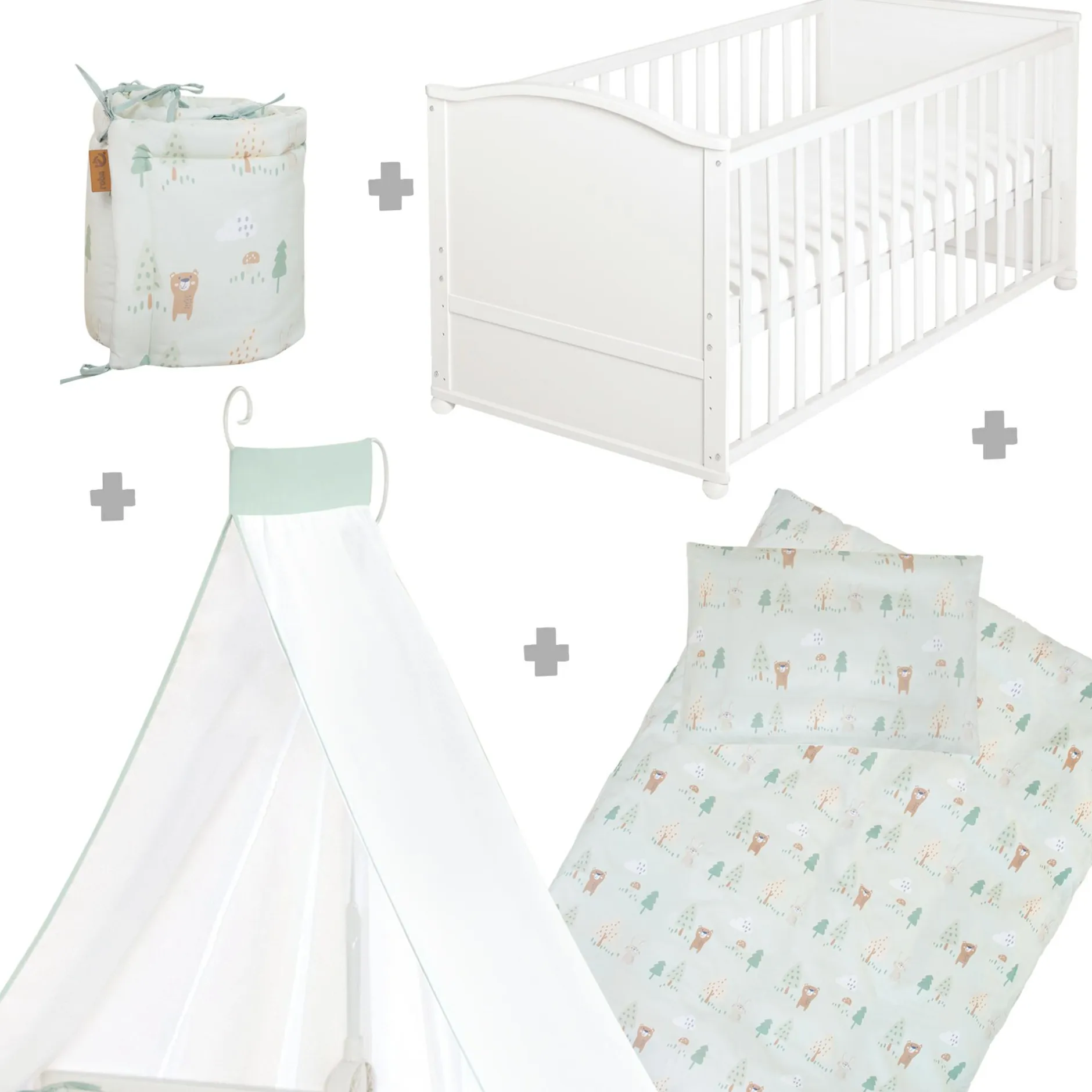roba Komplettbettset Woodland Buddies* Babybetten