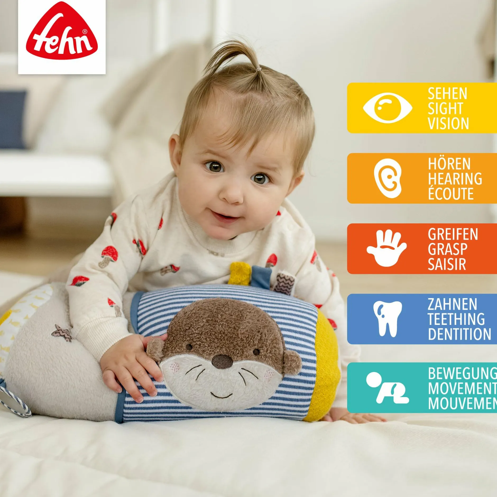 fehn Krabbelrolle Otter Theo* Krabbelspielzeug|Krabbelrollen