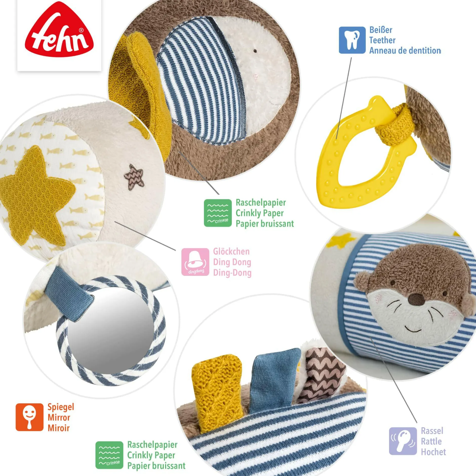 fehn Krabbelrolle Otter Theo* Krabbelspielzeug|Krabbelrollen