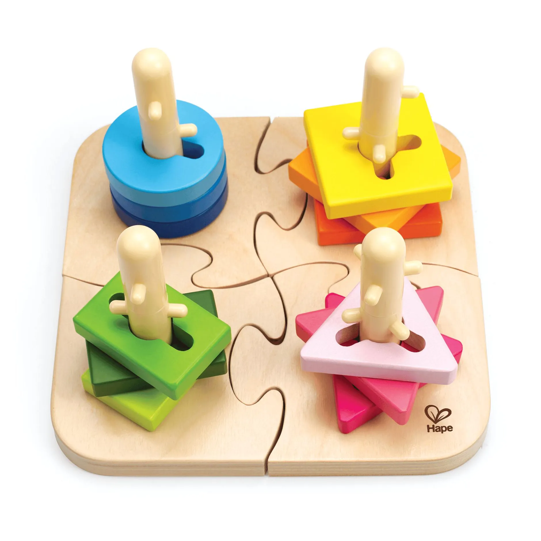 Hape Kreatives Steckpuzzle aus Holz*Kinder Lernspielzeug|Holzspielzeug