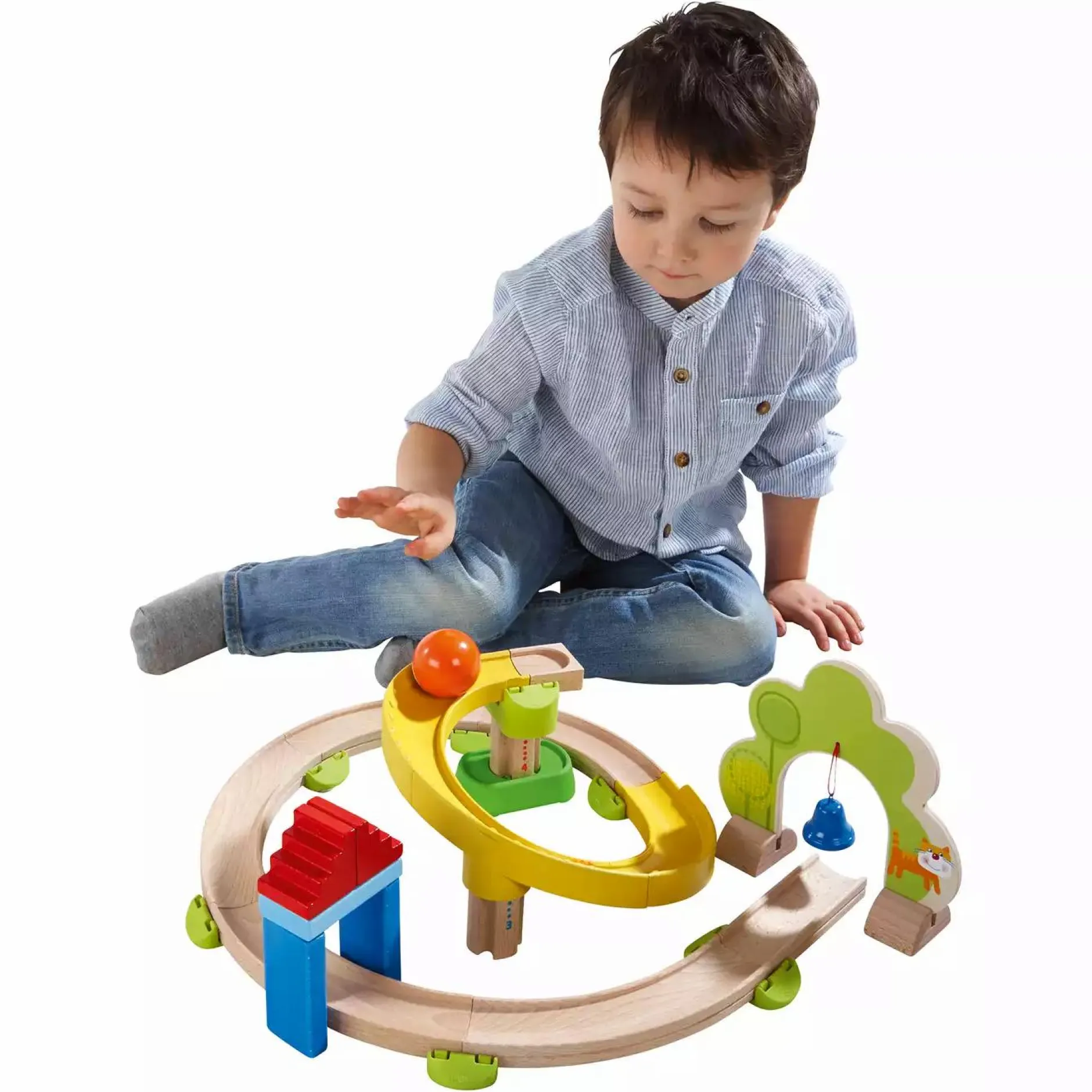 HABA Kugelbahn Kullerbü - Kringelbahn*Kinder Holzspielzeug|Spielzeug Ab 2 Jahre