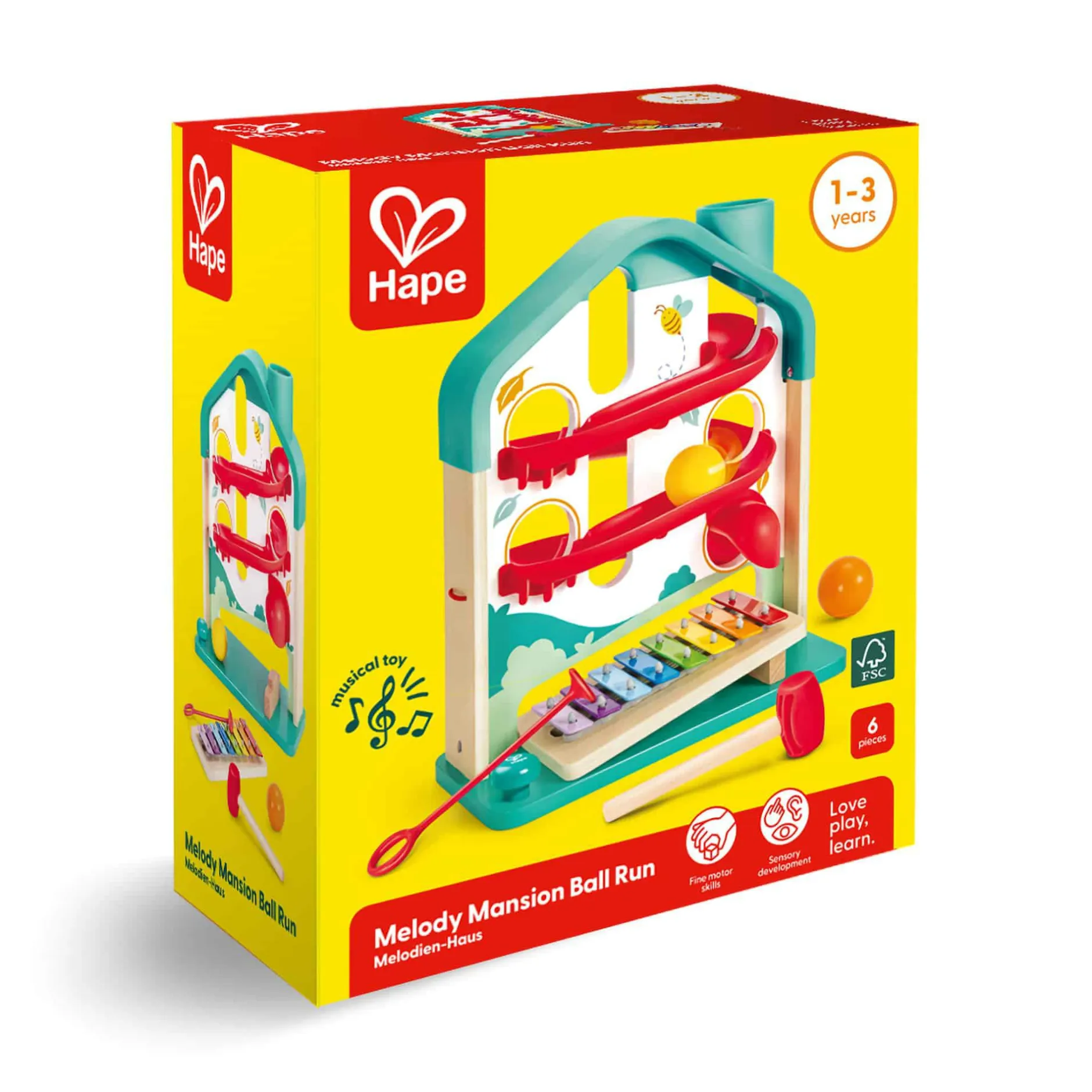 Hape Kugelbahn Melody Mansion*Kinder Holzspielzeug|Musik