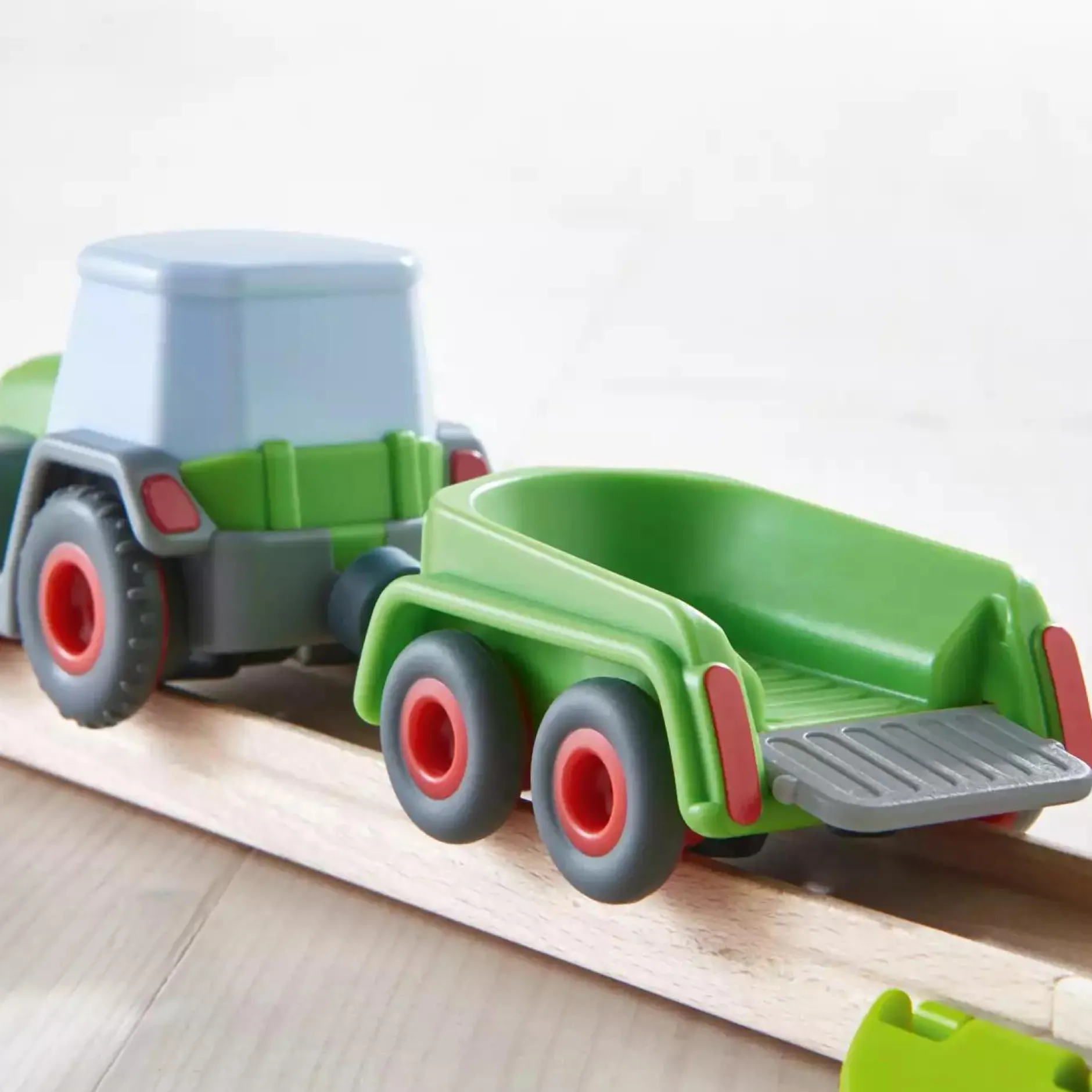 HABA Kullerbü – Traktor mit Anhänger*Kinder Holzspielzeug|Spielzeug Ab 2 Jahre