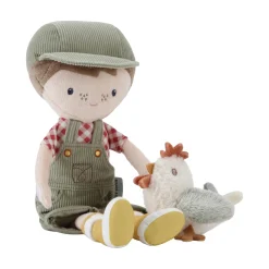 LITTLE DUTCH Kuschelpuppe Bauer Jim mit Huhn*Kinder Puppen & Puppenwagen|Kuscheltiere