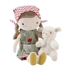 LITTLE DUTCH Kuschelpuppe Bäuerin Rosa mit Schaf*Kinder Puppen & Puppenwagen|Kuscheltiere