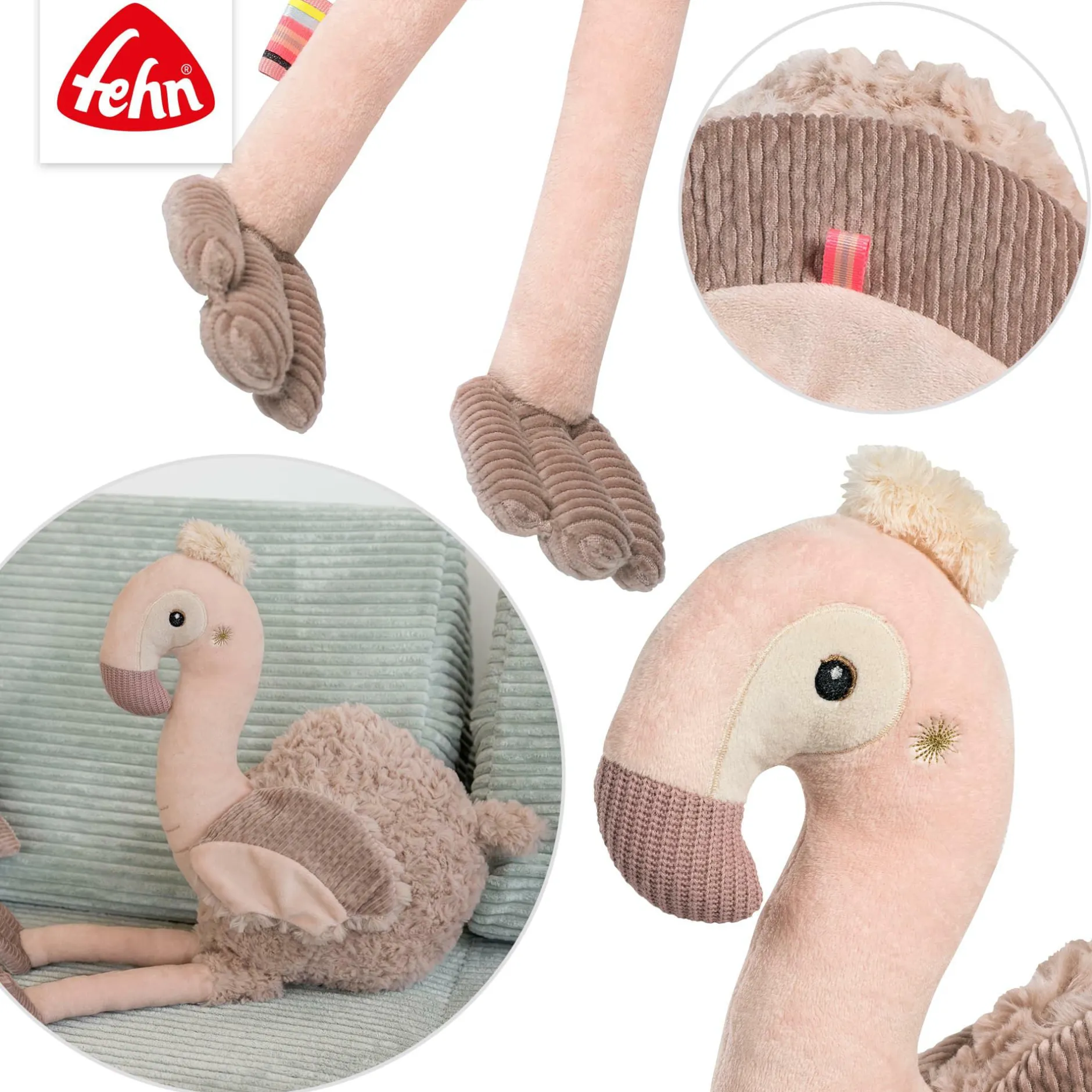 fehn Kuscheltier Flamingo XL* Kuscheltiere