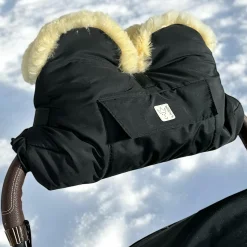 KAISER Lammfell-Handwärmer BIG Schwarz*Kinder Kinderwagen Zubehör