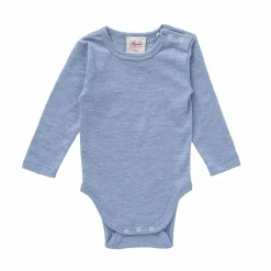 People Wear Organic Langarmbody Baumwolle/Wolle/Seide blau* Bodys