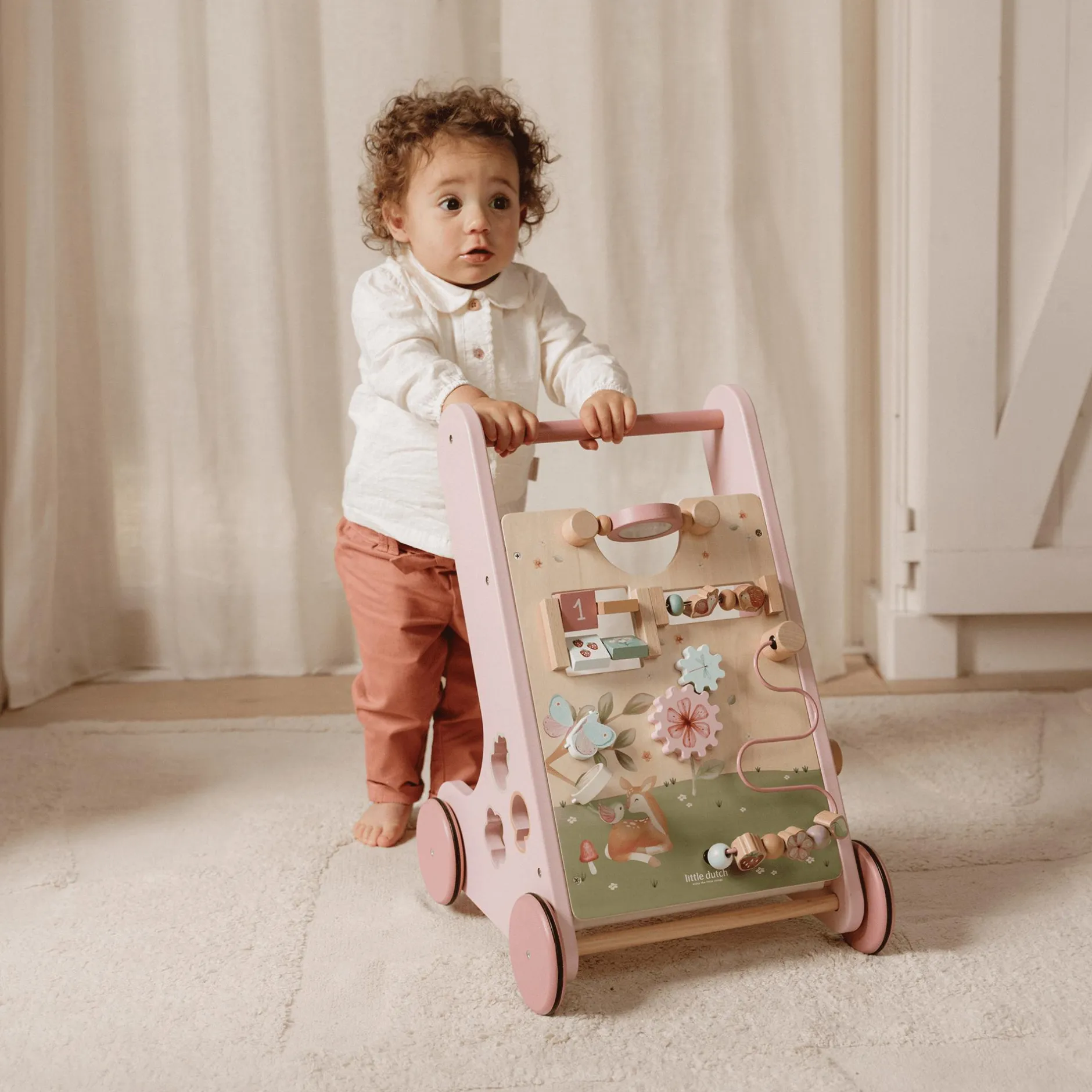 LITTLE DUTCH Laufwagen Fairy Garden Multi Activity*Kinder Holzspielzeug|Lauflernwagen