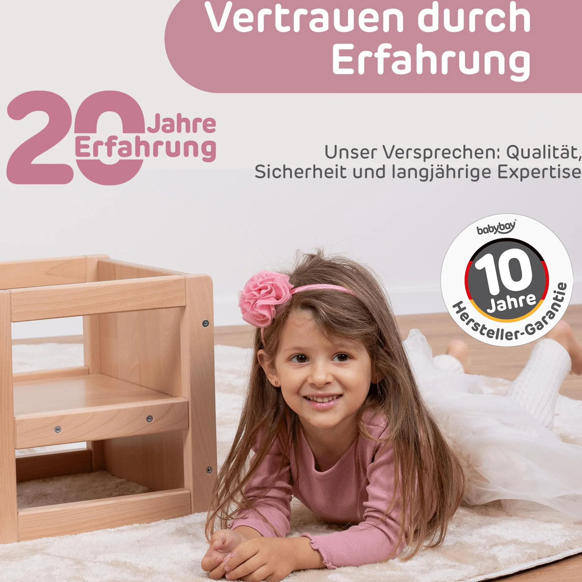 babybay Littlefoot babycube Schiefer*Kinder Lerntürme|Kindersitzgruppen