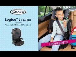 GRACO Logico L i-Size Midnight*Kinder Kindersitze 15-36 Kg, Gruppe 2/3