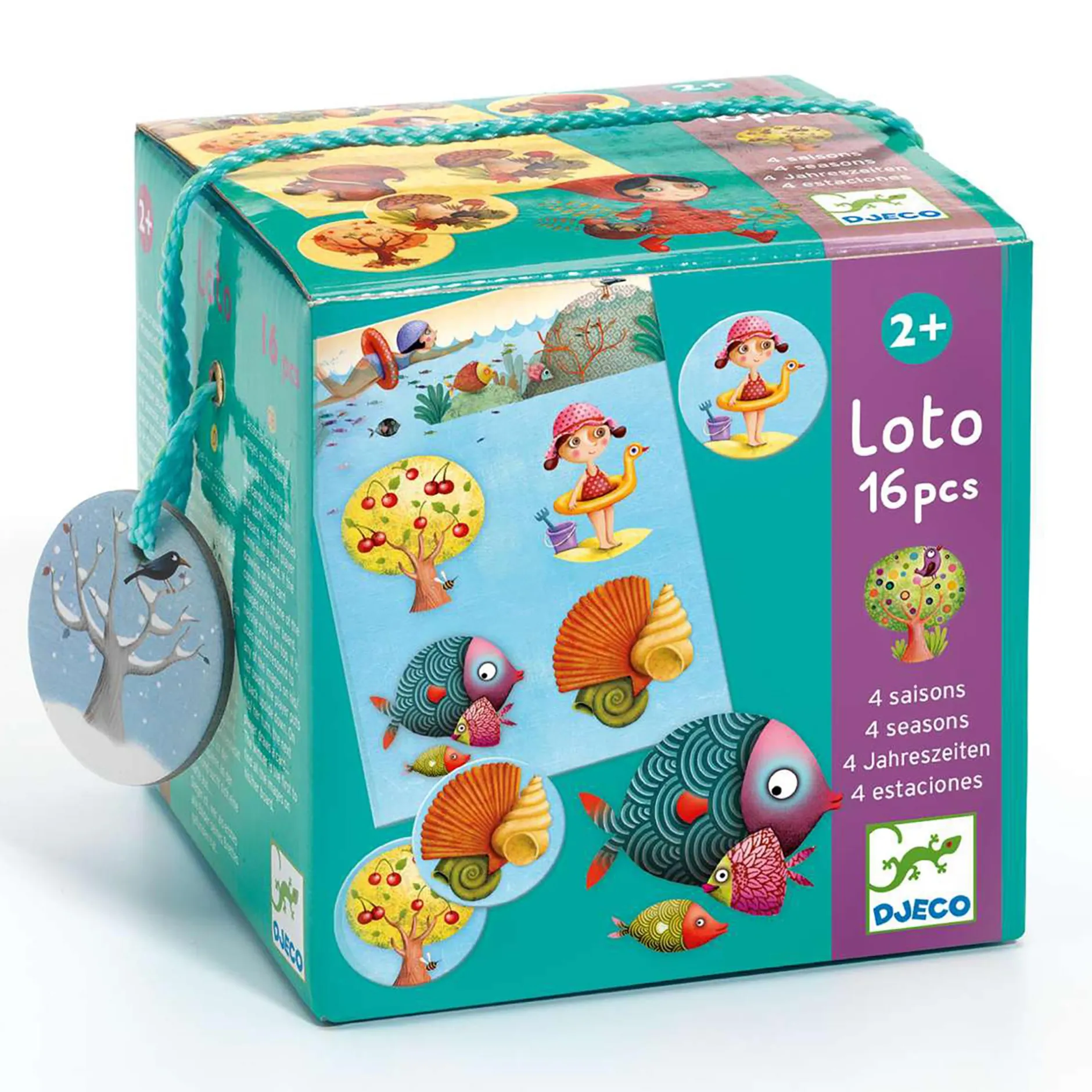 DJECO Lotto 4 Jahreszeiten*Kinder Lernspielzeug|Spielzeug Ab 2 Jahre