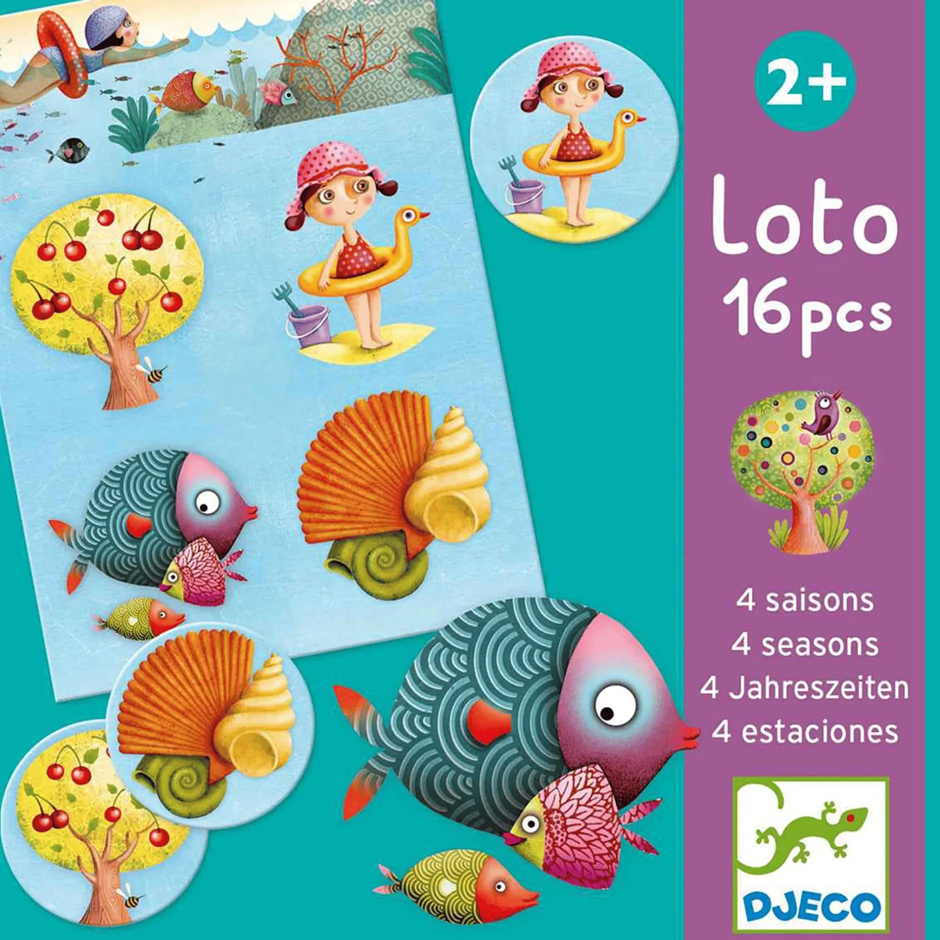 DJECO Lotto 4 Jahreszeiten*Kinder Lernspielzeug|Spielzeug Ab 2 Jahre