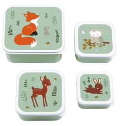 Lovely Company Luchbox 4er-Set Waldfreunde* Nahrungsbehälter