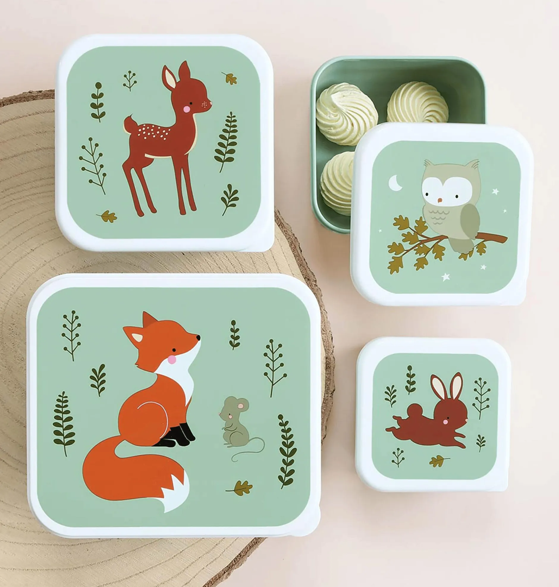 Lovely Company Luchbox 4er-Set Waldfreunde* Nahrungsbehälter