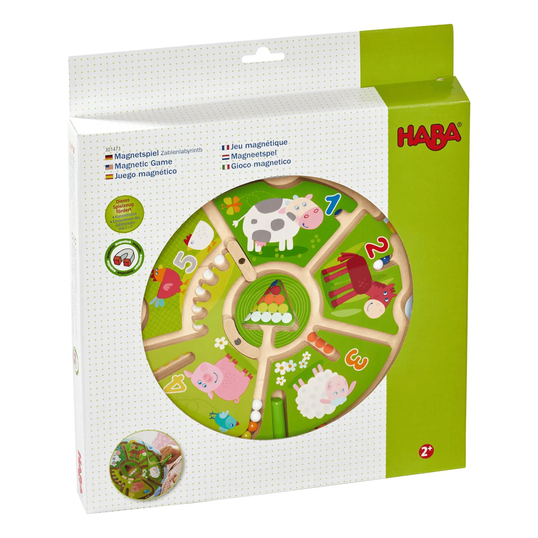 HABA Magnetspiel Zahlenlabyrinth*Kinder Lernspielzeug|Spielzeug Ab 2 Jahre