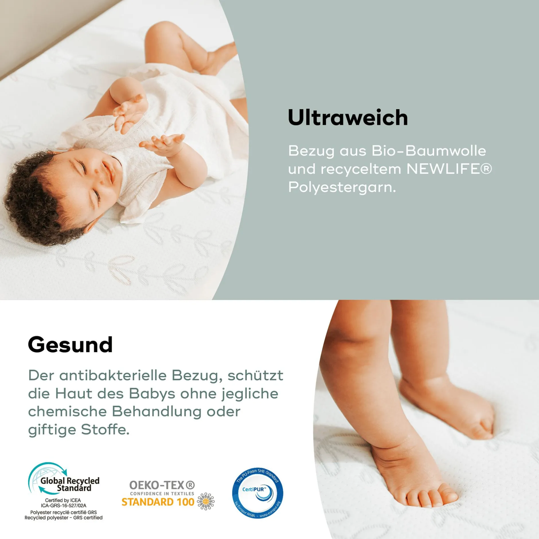 babymoov Matratze Cosy'Lite Antibakteriell 60 x 120 cm* Matratzen