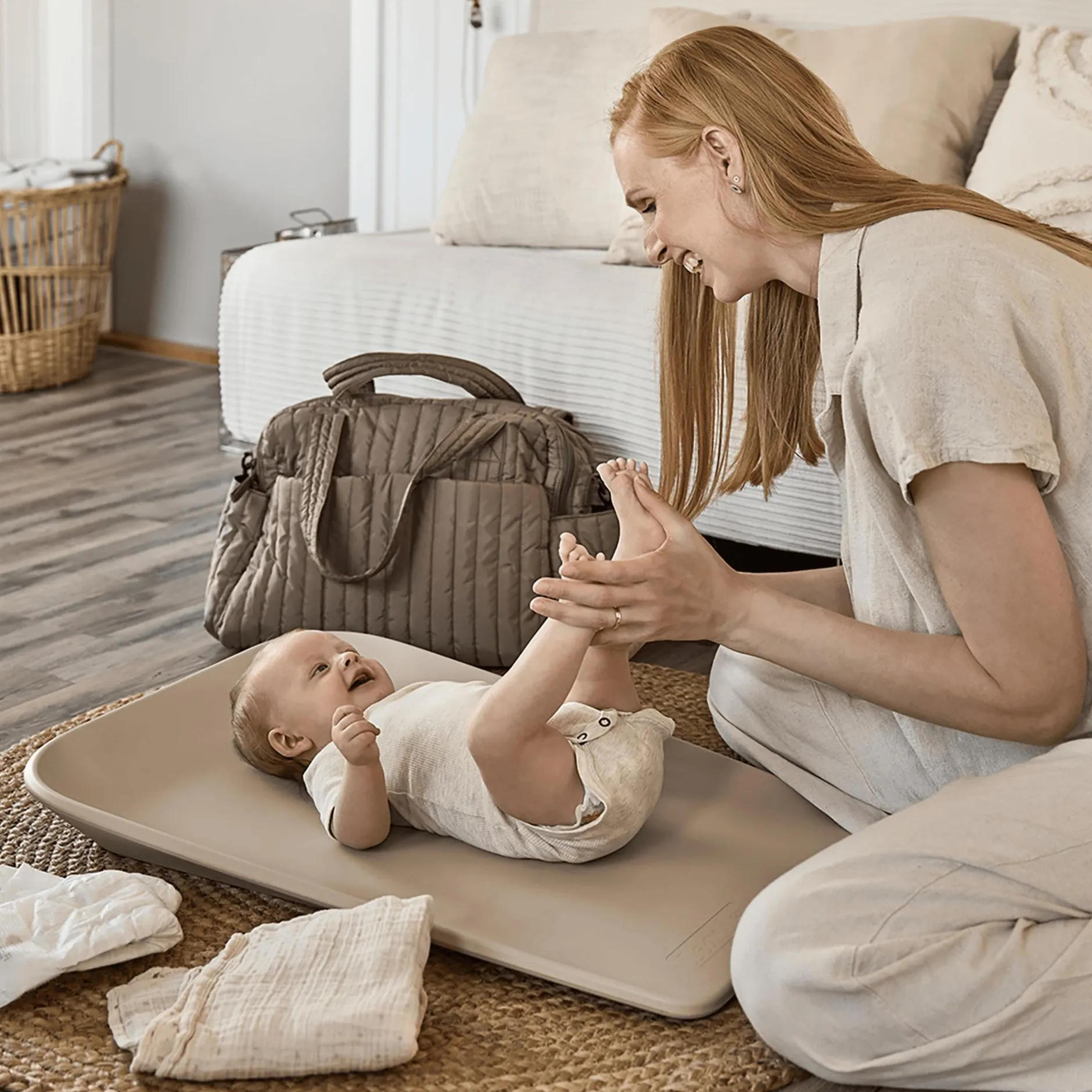 Leander Matty™ Mini Wickelauflage Cappucino* Wickelauflagen|Wickelauflagen