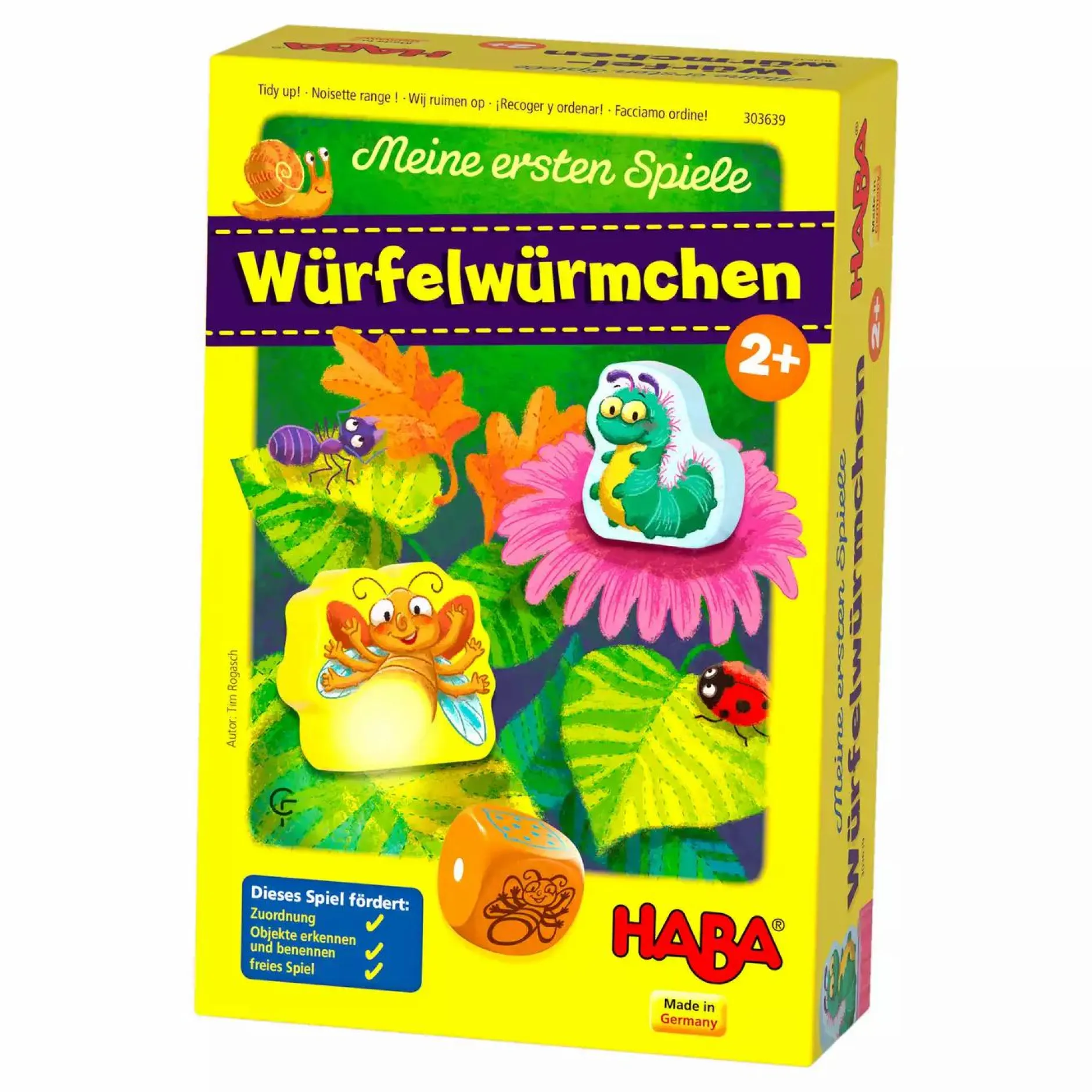HABA Meine ersten Spiele - Würfelwürmchen*Kinder Lernspielzeug|Spielzeug Ab 2 Jahre