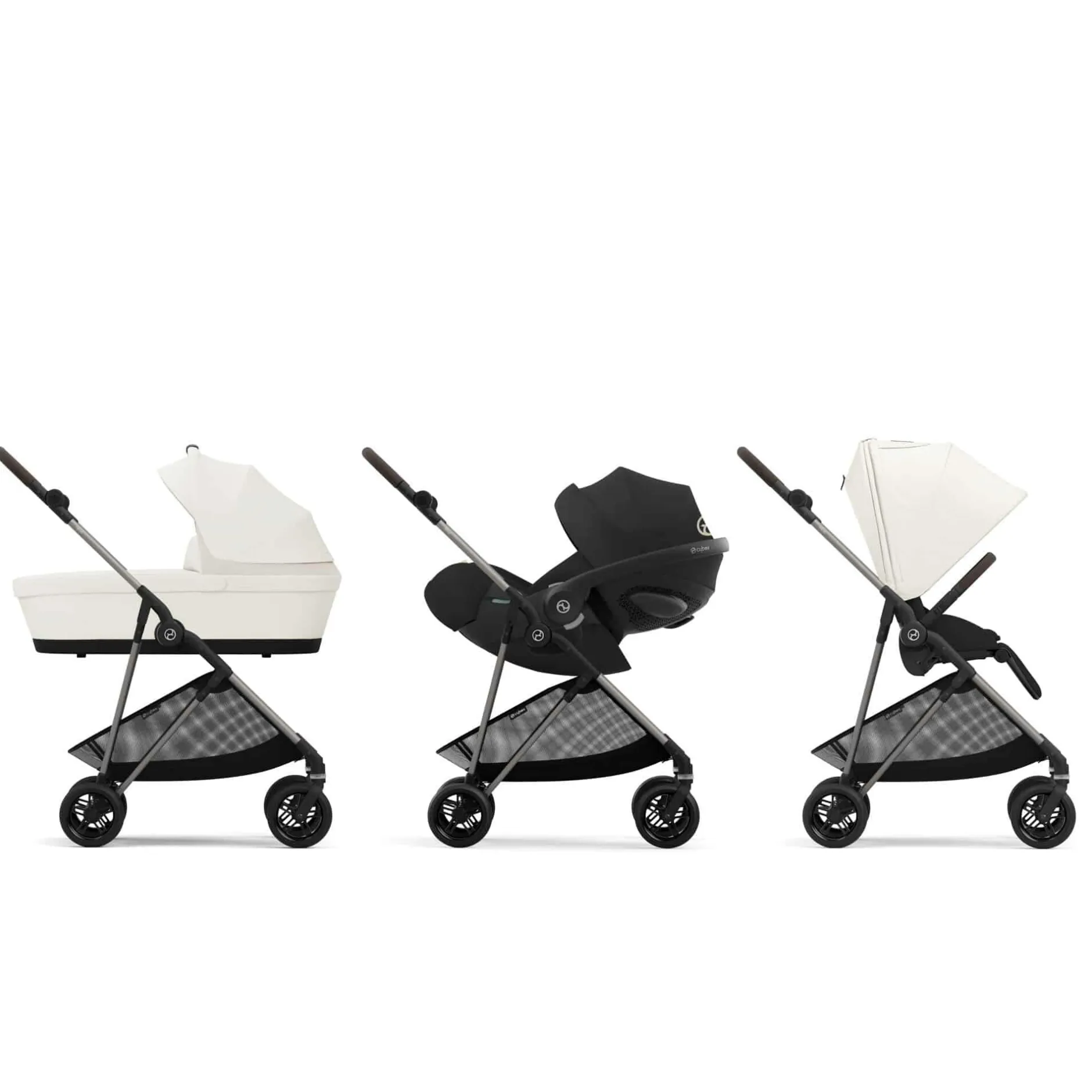 cybex Melio Canvas White*Kinder Kombi-Kinderwagen
