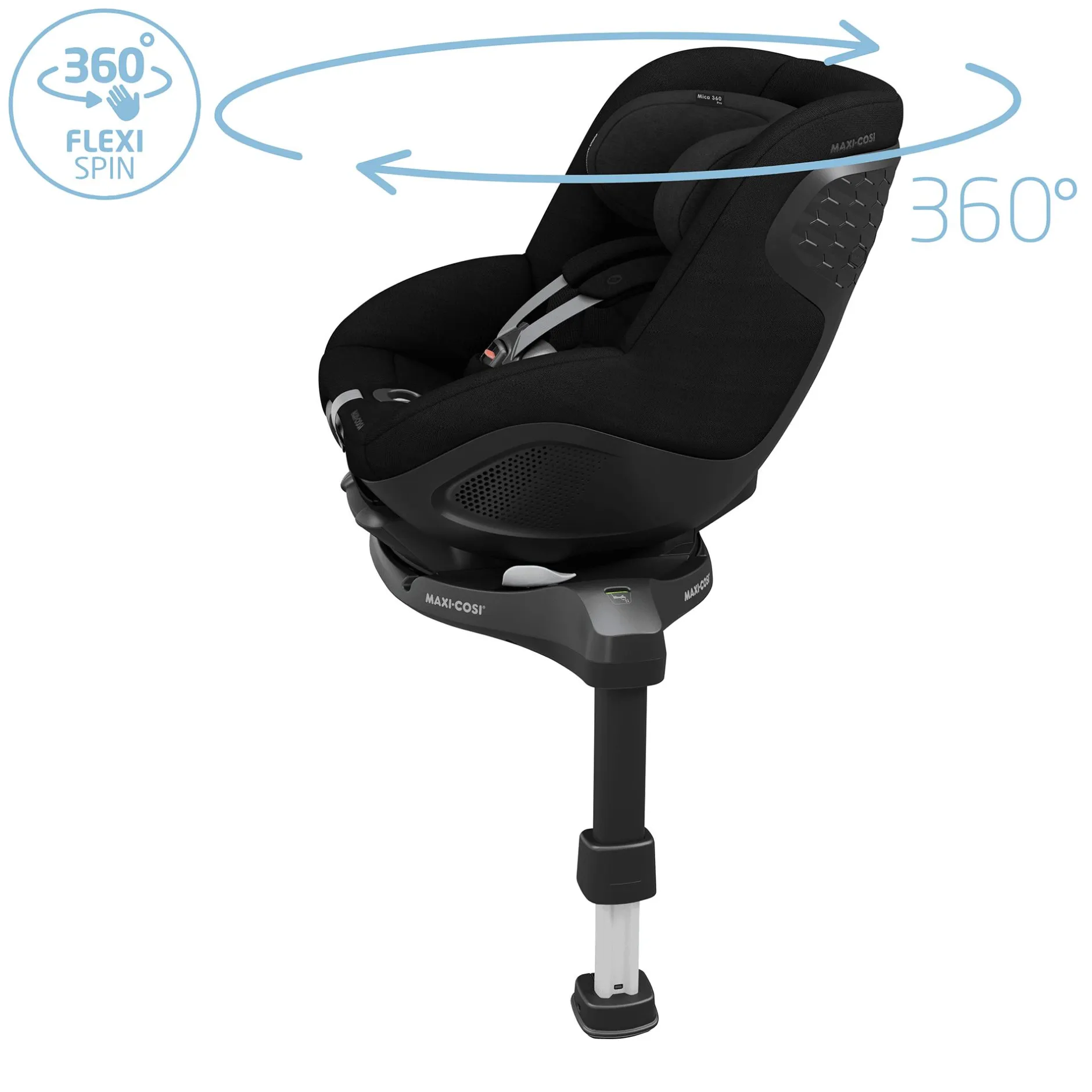 MAXI-COSI Mica 360 Pro Authentic Black*Kinder Reboarder 0-18 Kg, Gruppe 0+/1