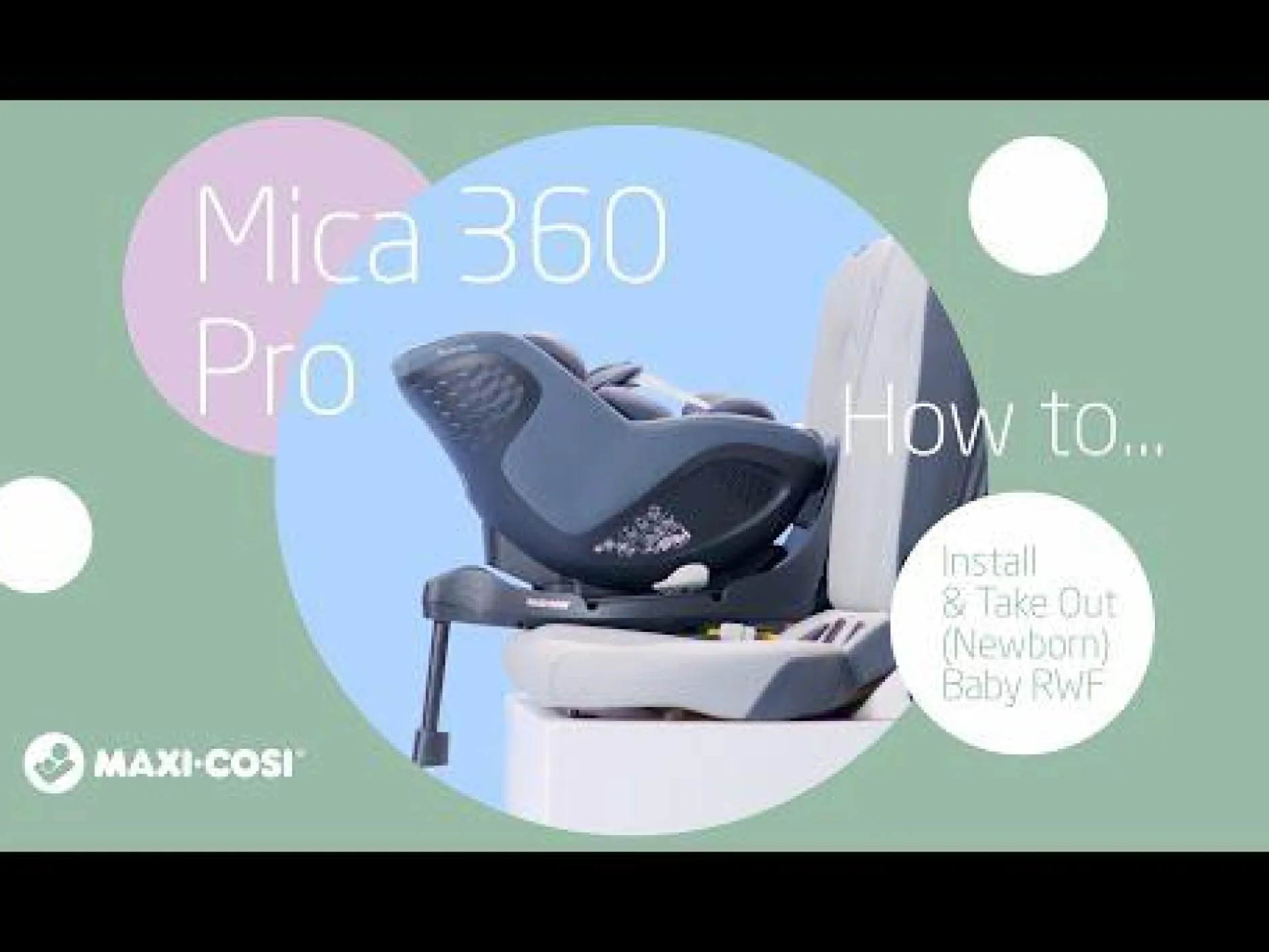 MAXI-COSI Mica 360 Pro Authentic Black*Kinder Reboarder 0-18 Kg, Gruppe 0+/1