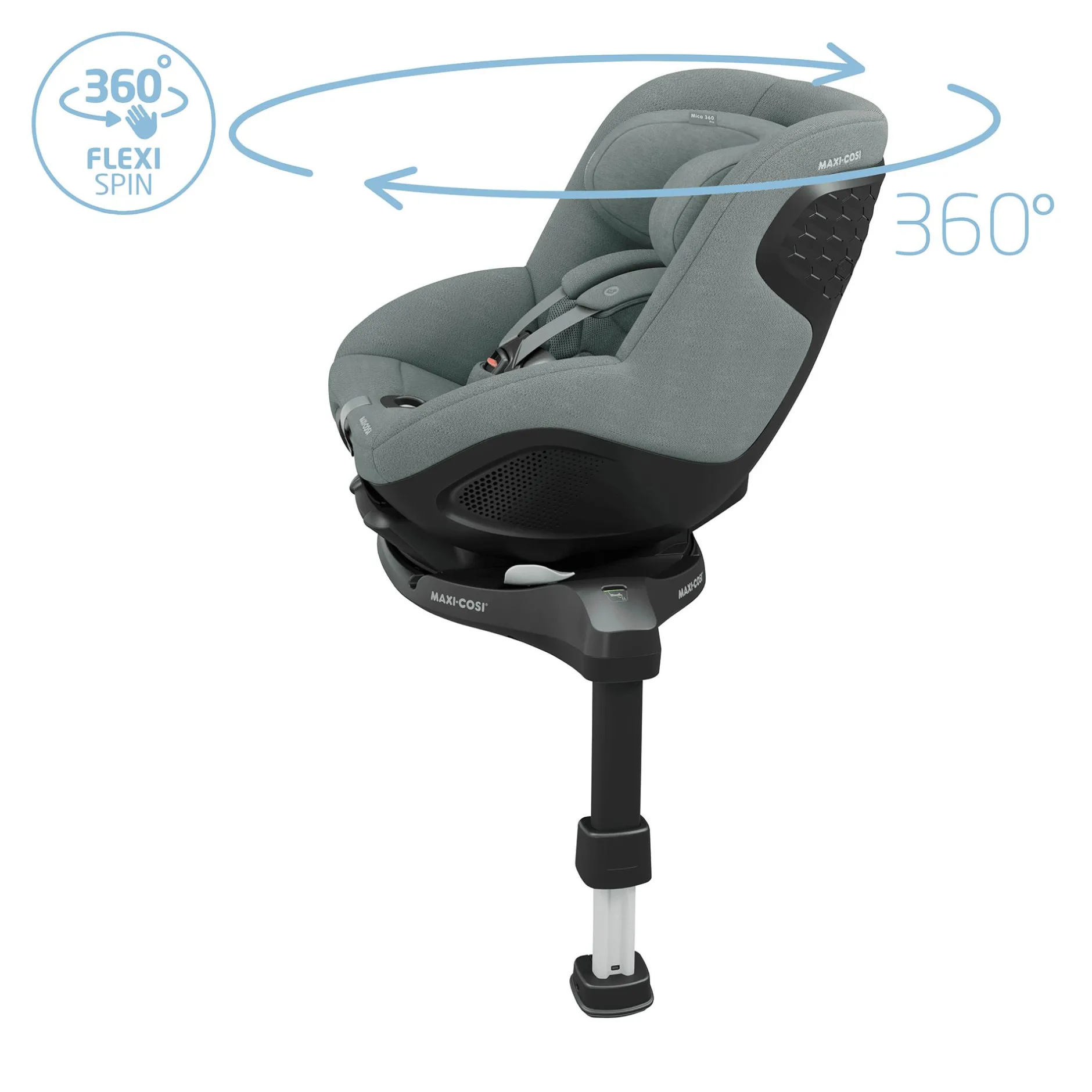 MAXI-COSI Mica 360 Pro Authentic Grey*Kinder Reboarder 0-18 Kg, Gruppe 0+/1