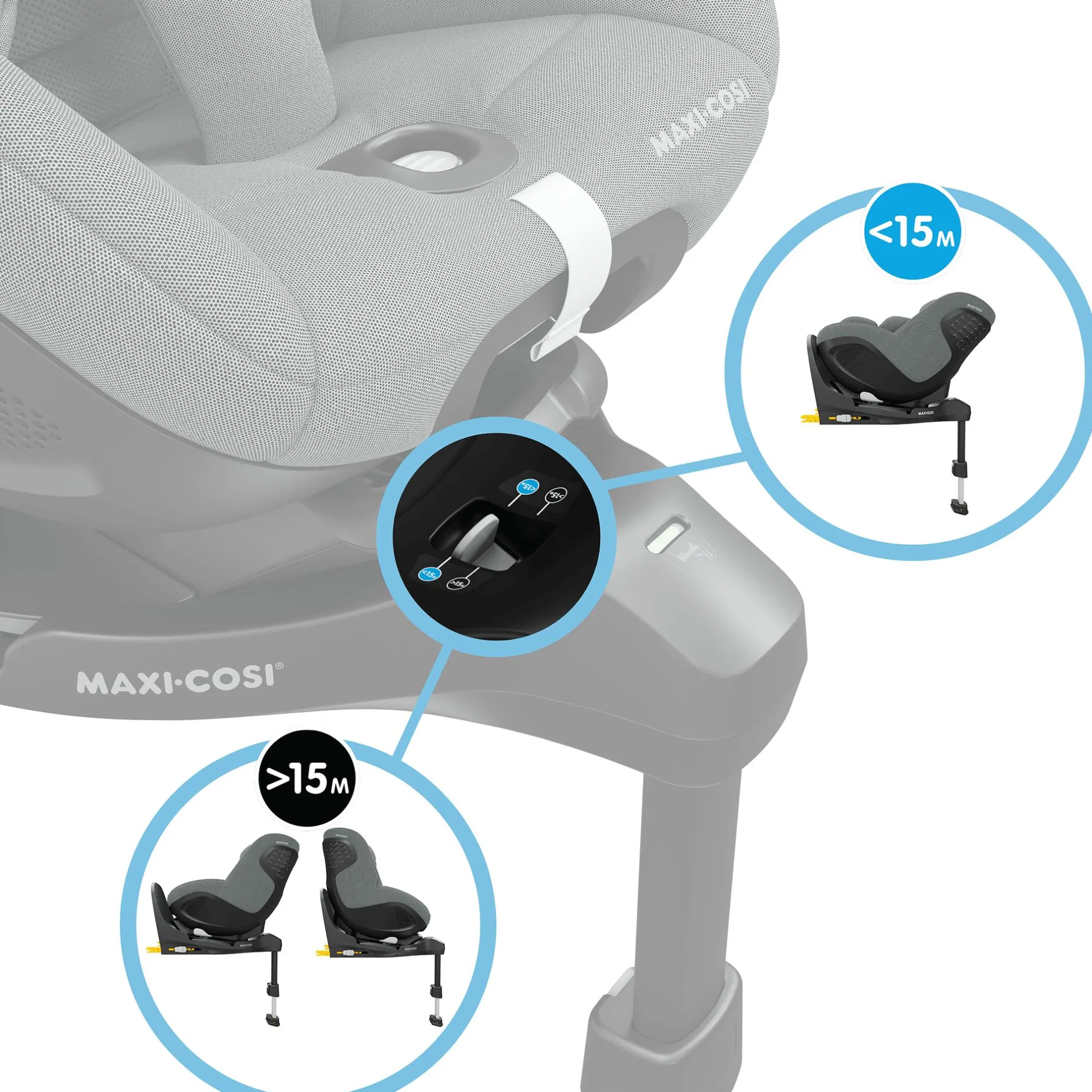 MAXI-COSI Mica 360 Pro Authentic Grey*Kinder Reboarder 0-18 Kg, Gruppe 0+/1