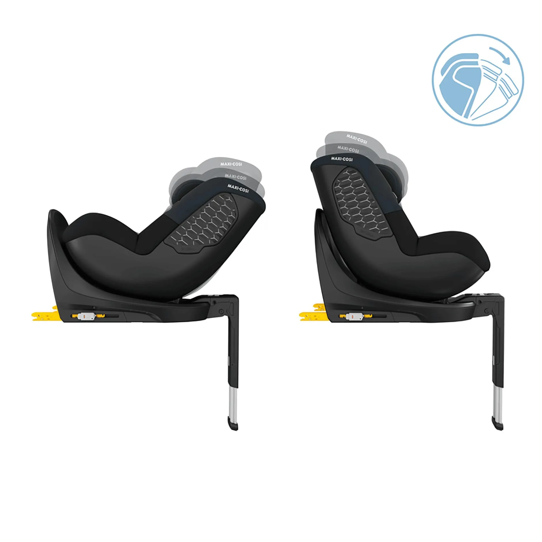 MAXI-COSI Mica 360 S Tonal Black*Kinder Reboarder 0-18 Kg, Gruppe 0+/1