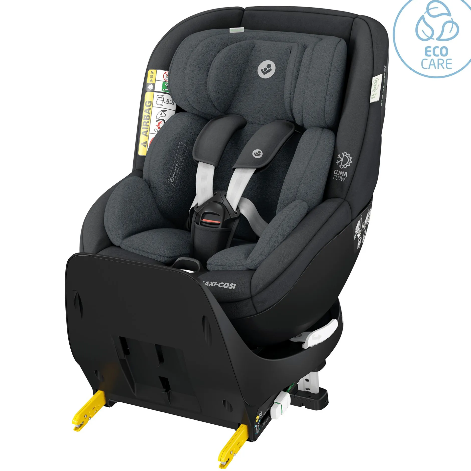 MAXI-COSI Mica Pro Eco i-Size Authentic Graphite*Kinder Kindersitze Isofix|Reboarder 0-18 Kg, Gruppe 0+/1