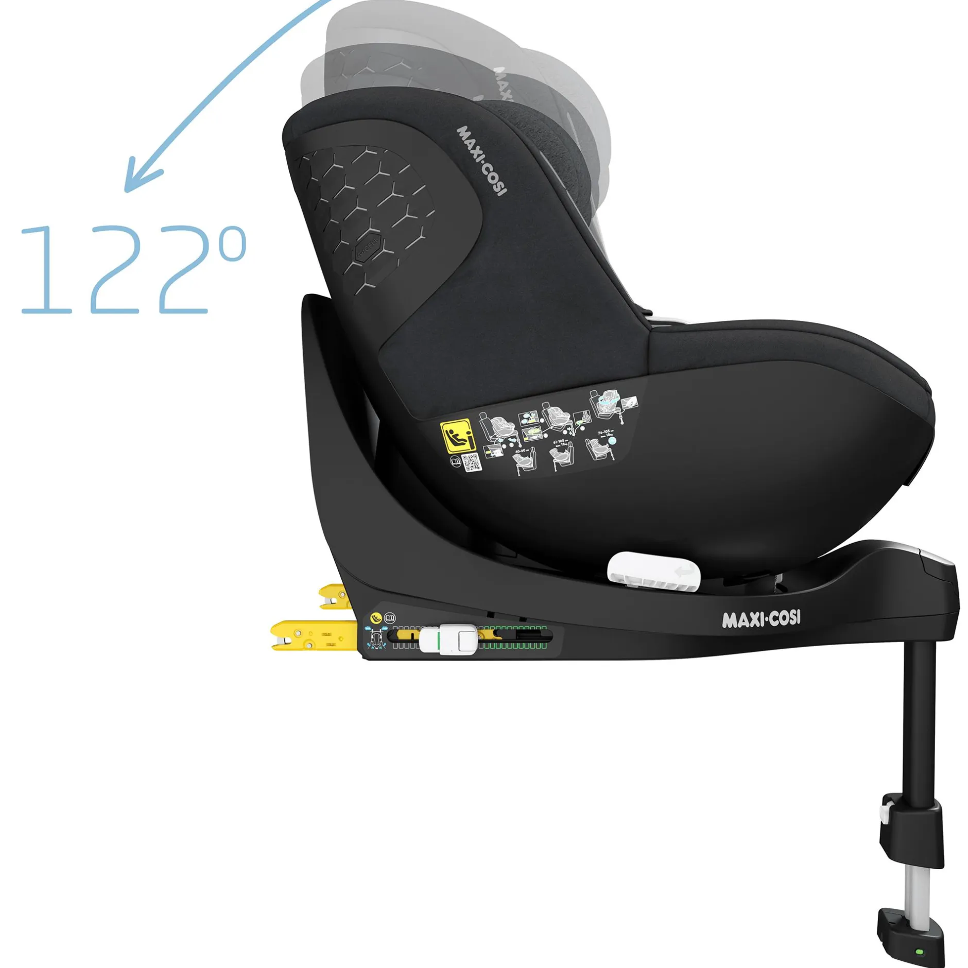 MAXI-COSI Mica Pro Eco i-Size Authentic Graphite*Kinder Kindersitze Isofix|Reboarder 0-18 Kg, Gruppe 0+/1