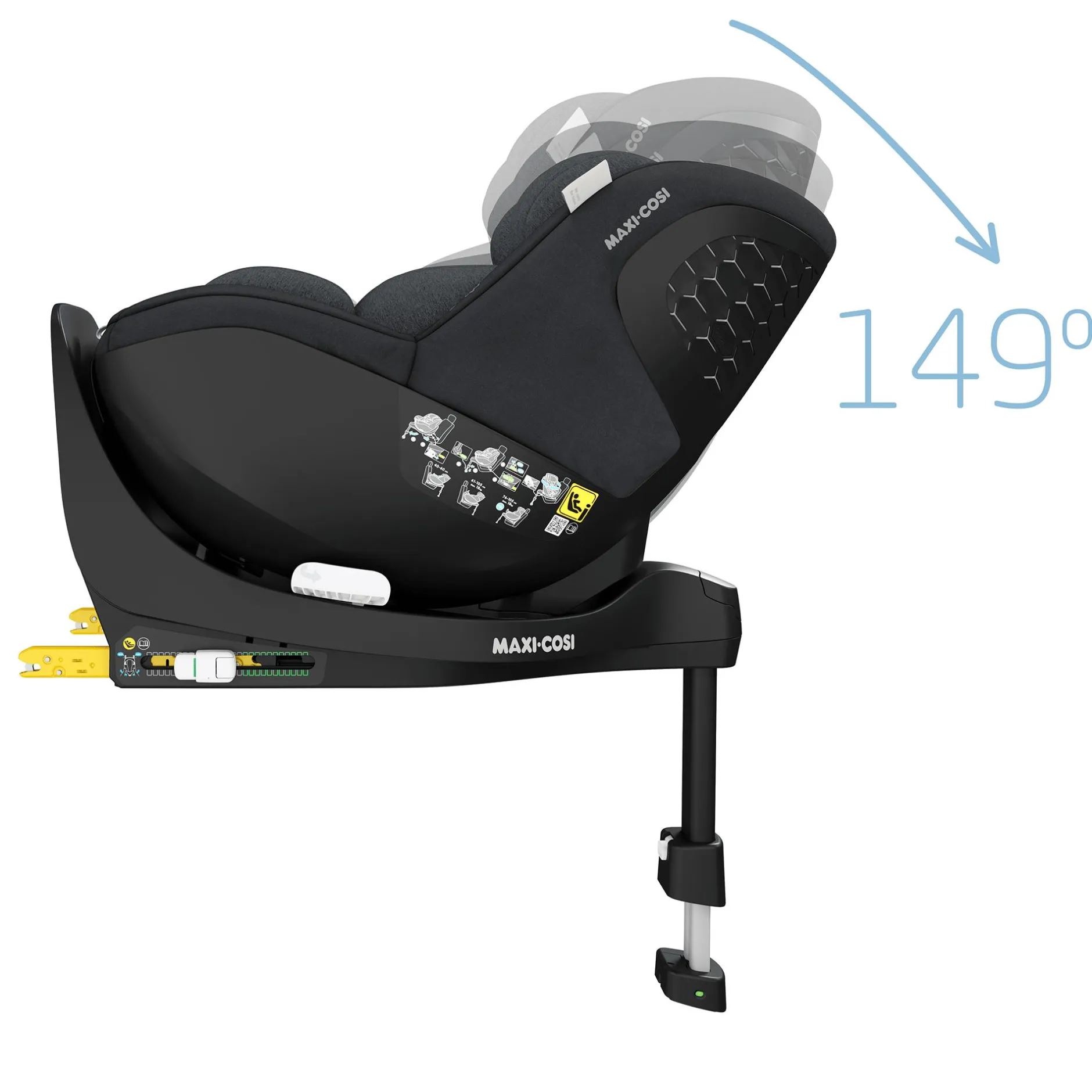 MAXI-COSI Mica Pro Eco i-Size Authentic Graphite*Kinder Kindersitze Isofix|Reboarder 0-18 Kg, Gruppe 0+/1