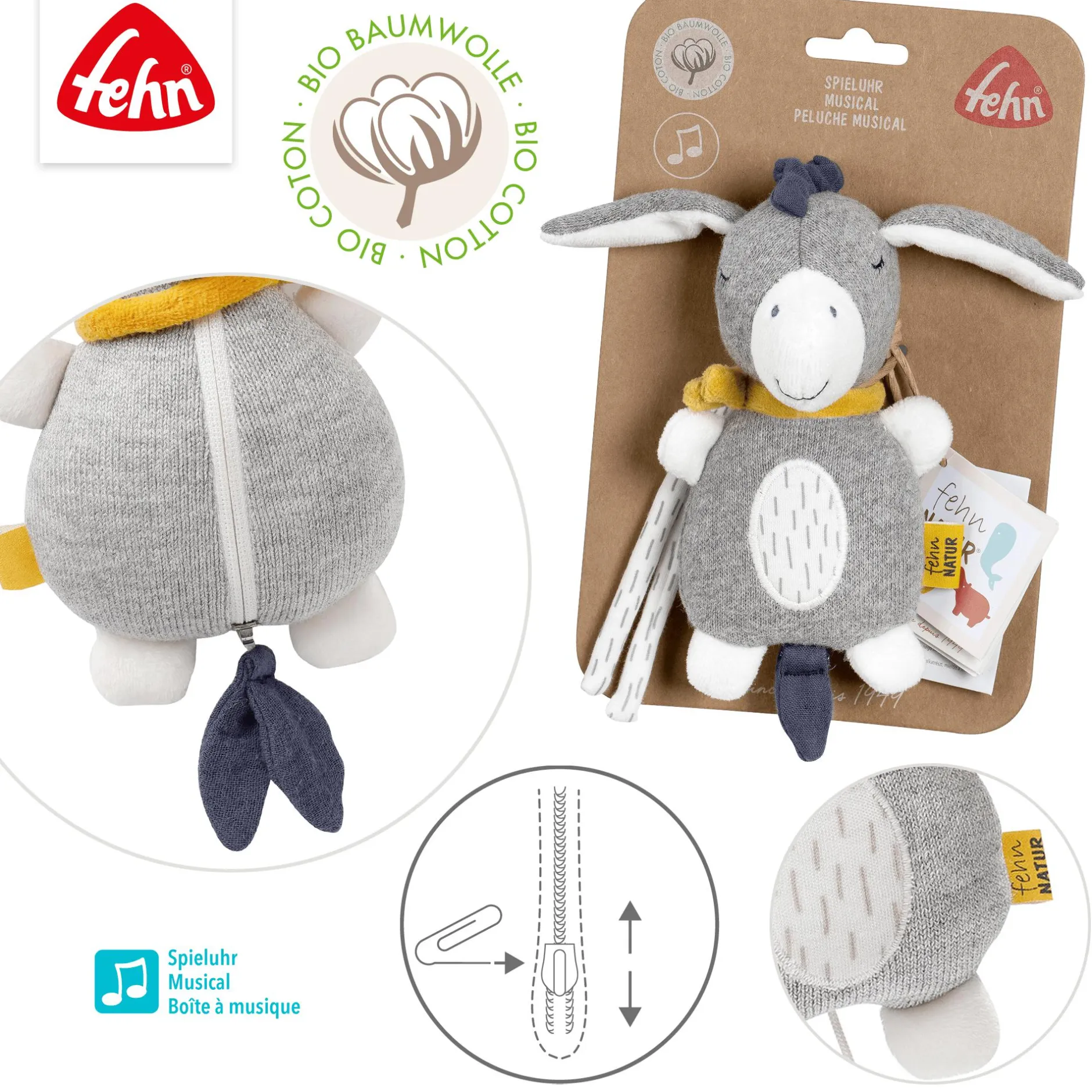 fehn Mini-Spieluhr Esel* Spieluhren