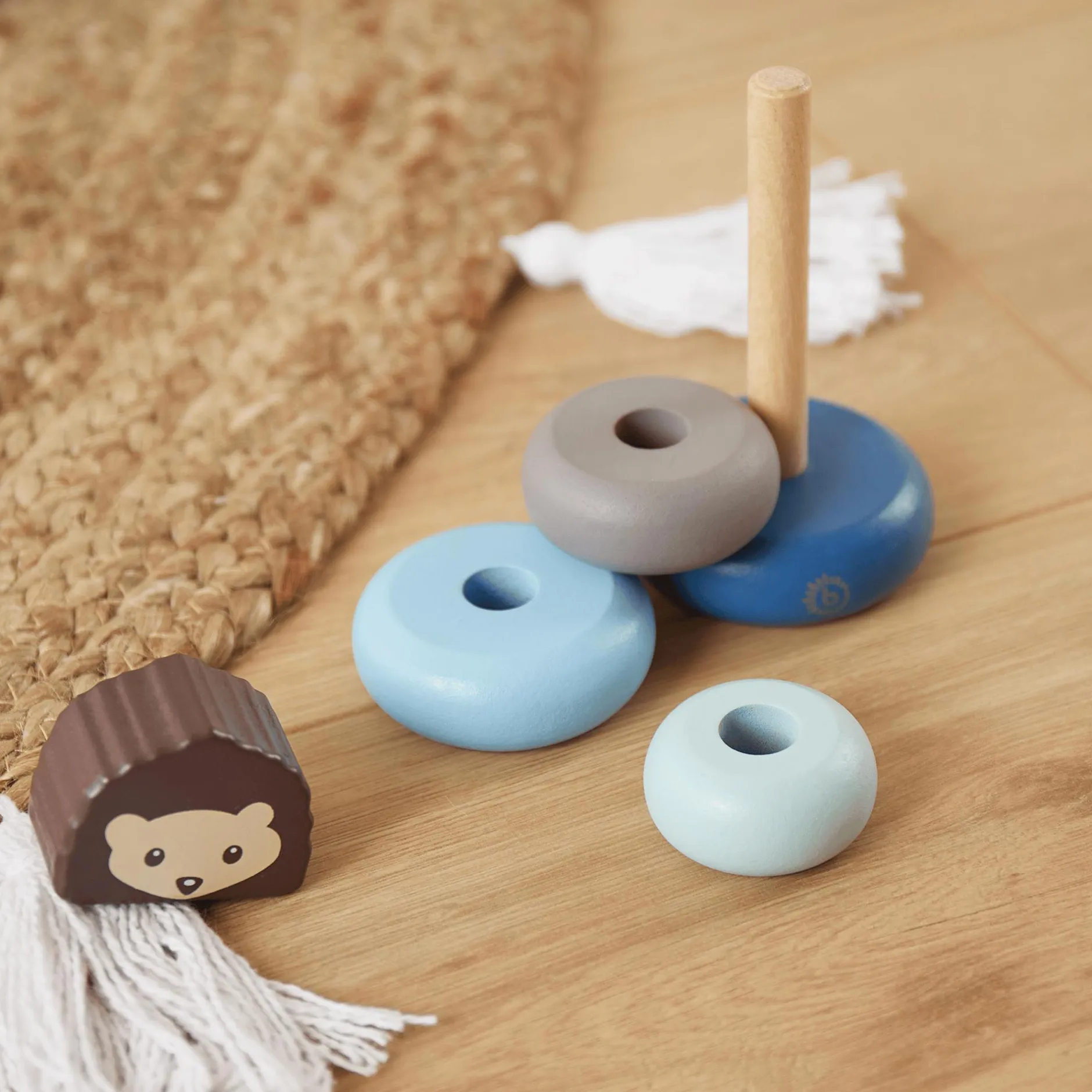 bieco Mini-Stapelturm Igel*Kinder Lernspielzeug|Holzspielzeug