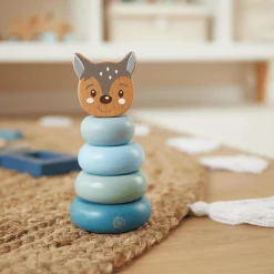 bieco Mini-Stapelturm Reh*Kinder Lernspielzeug|Holzspielzeug