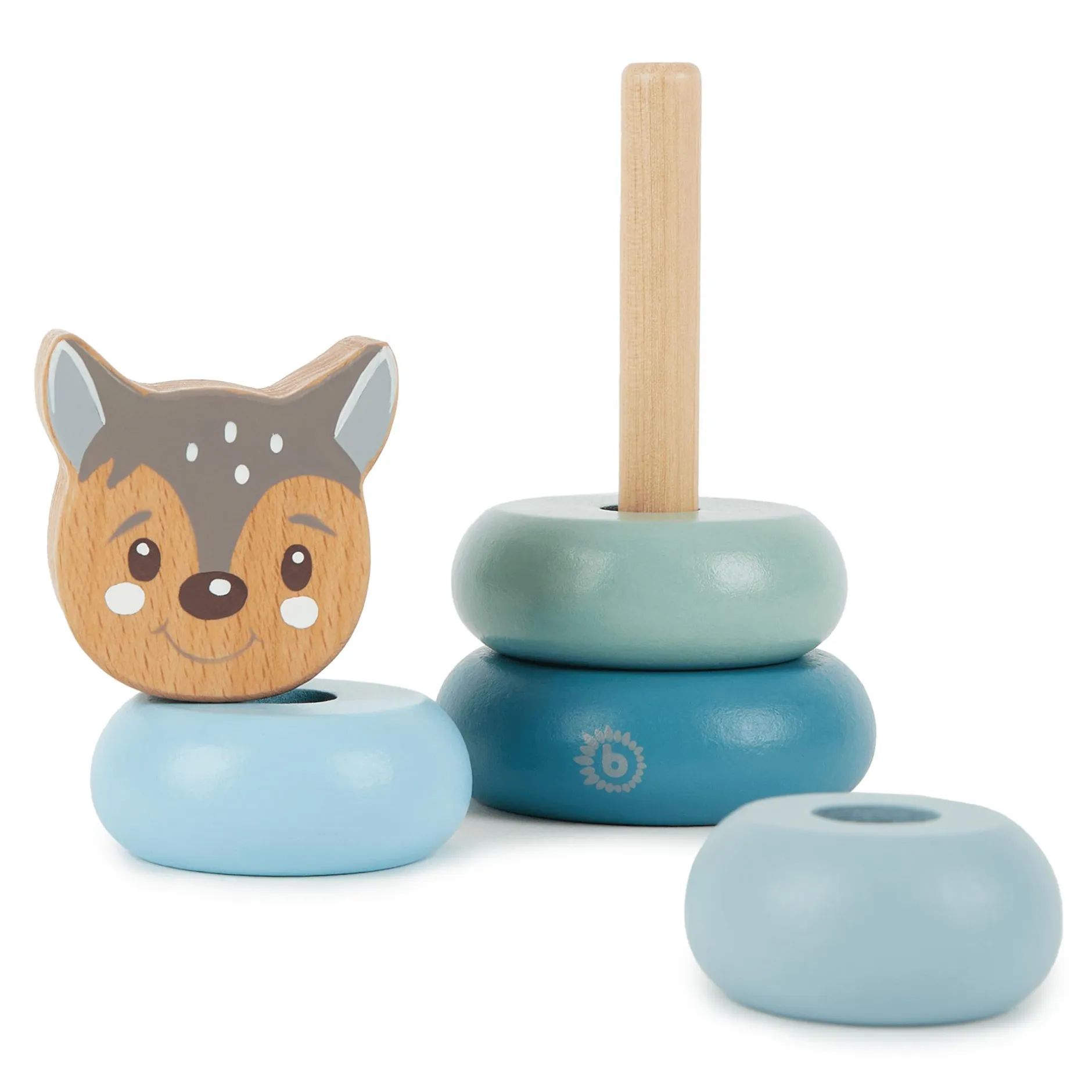 bieco Mini-Stapelturm Reh*Kinder Lernspielzeug|Holzspielzeug