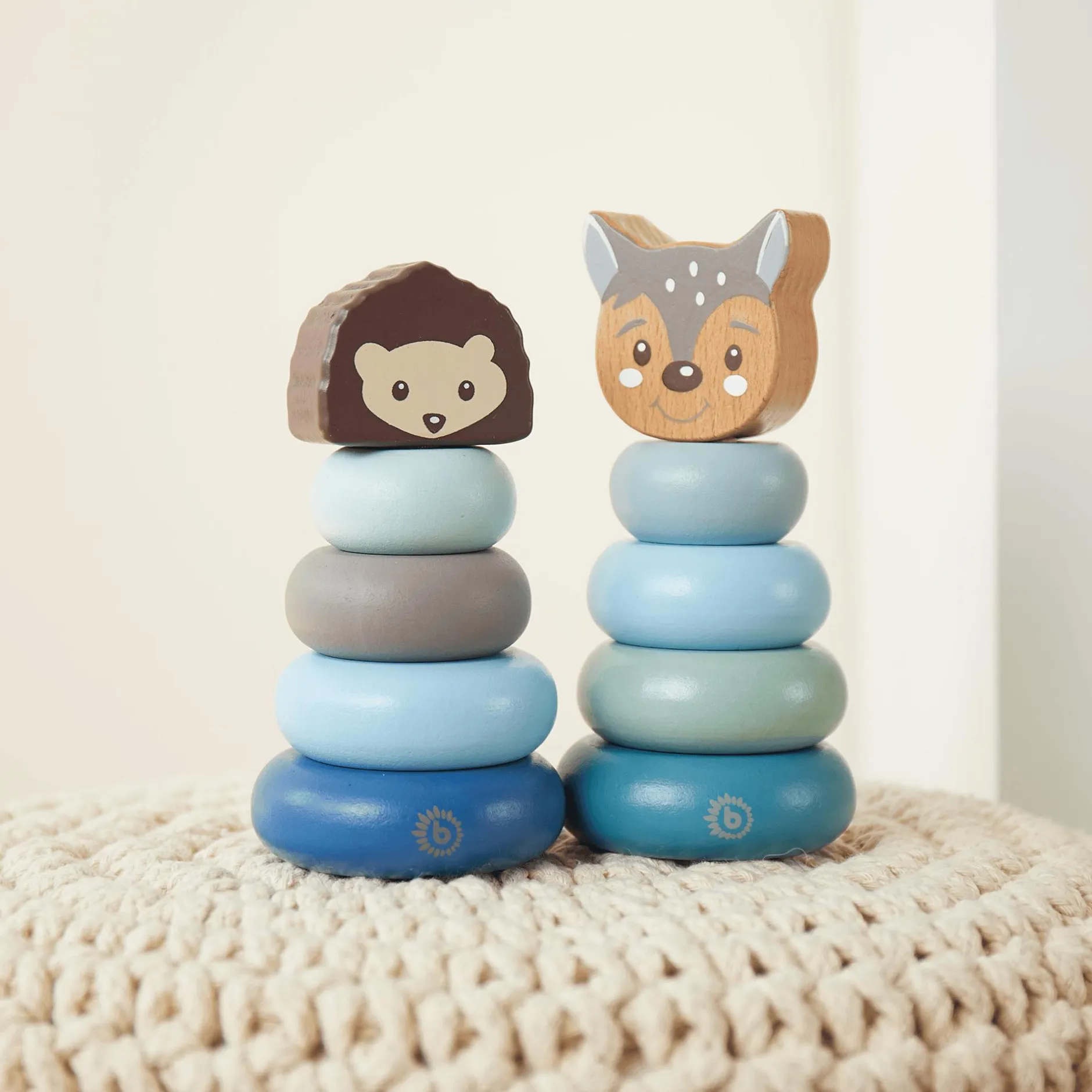 bieco Mini-Stapelturm Reh*Kinder Lernspielzeug|Holzspielzeug