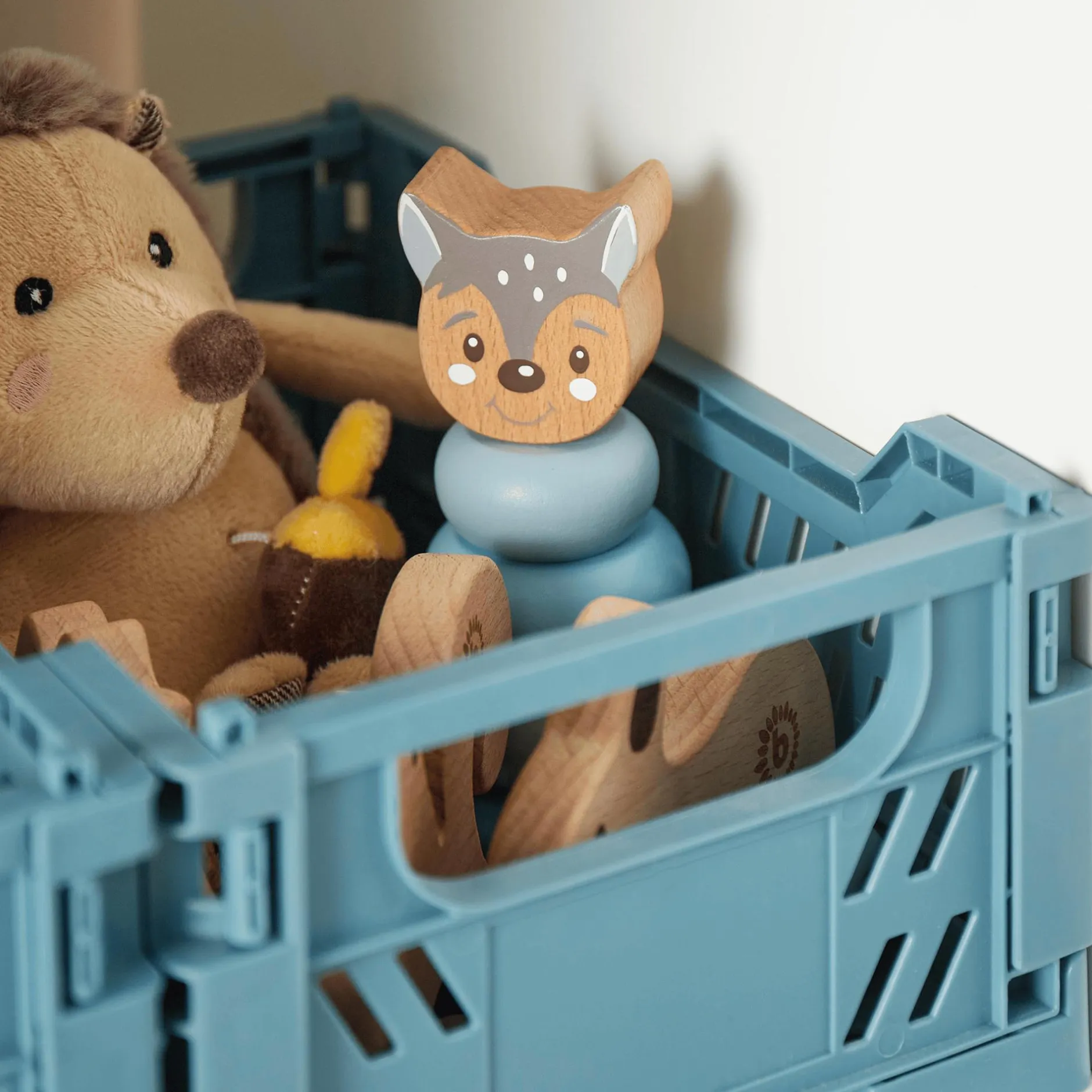 bieco Mini-Stapelturm Reh*Kinder Lernspielzeug|Holzspielzeug